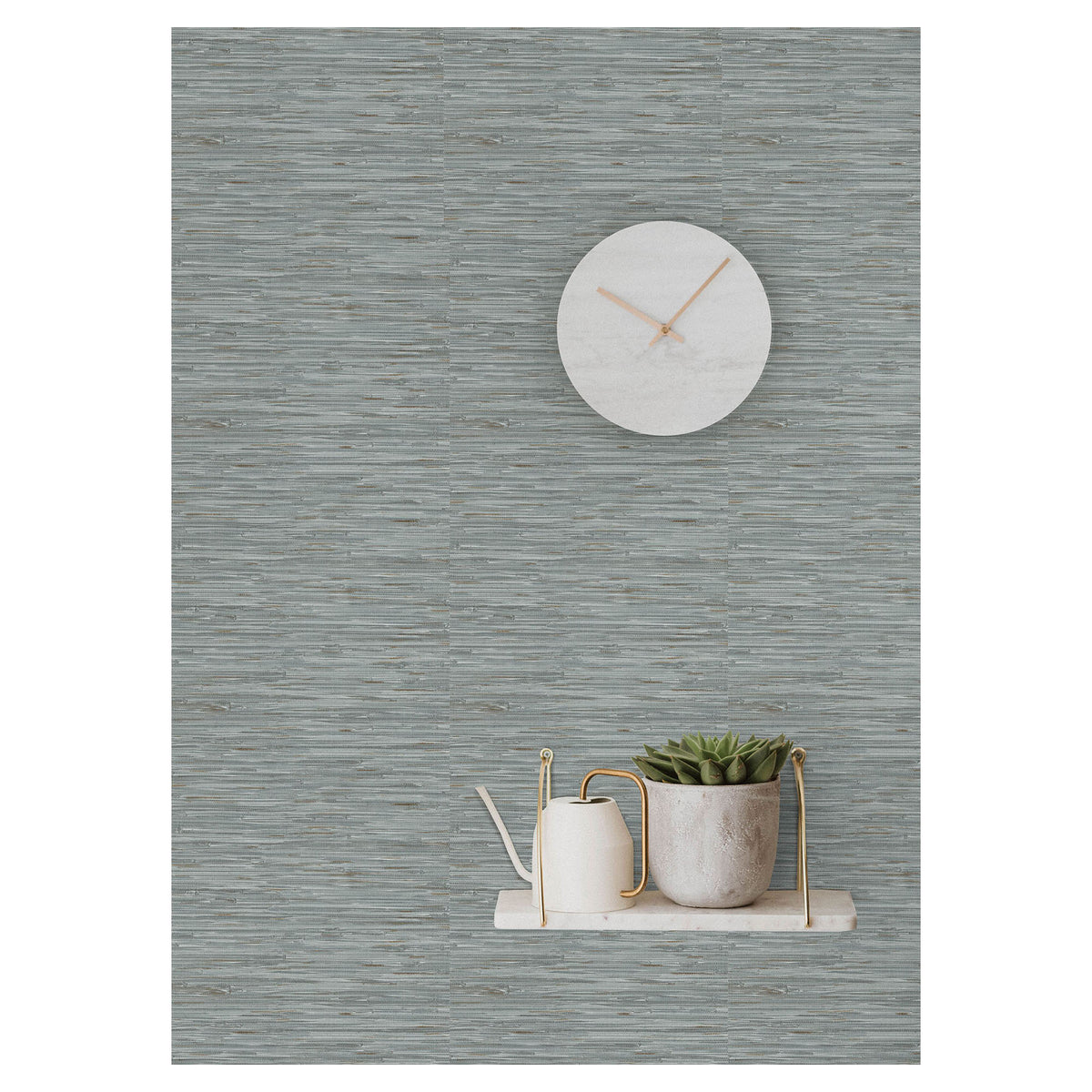 Papier peint adhésif à motif de gazon, 20,5" x 18' (bleu)