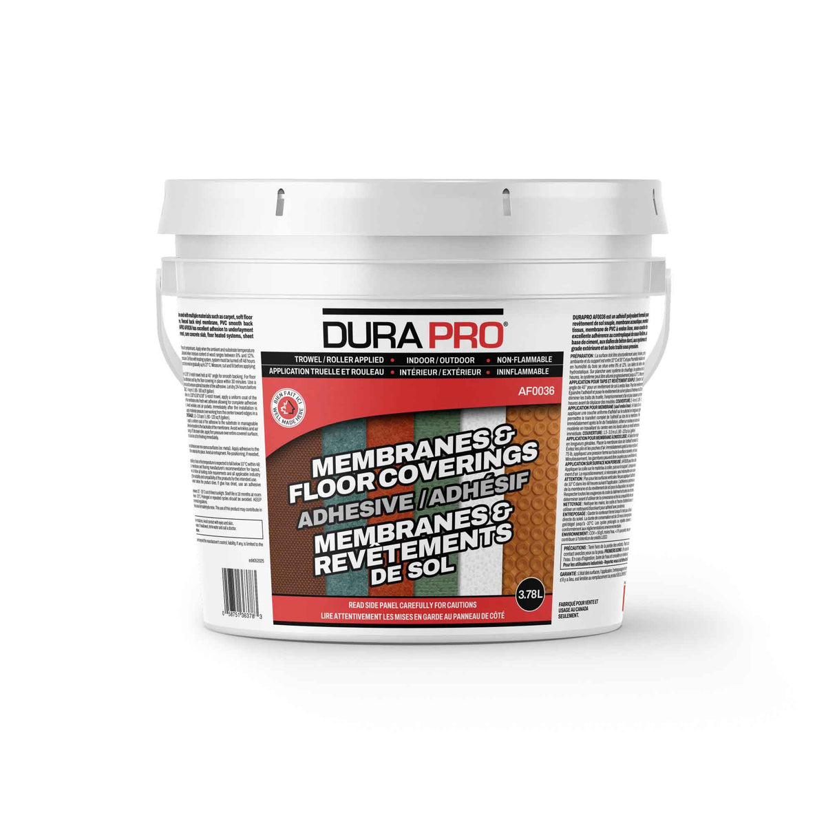 Adhésif pour membranes et revêtements de sol, 3,78 L
