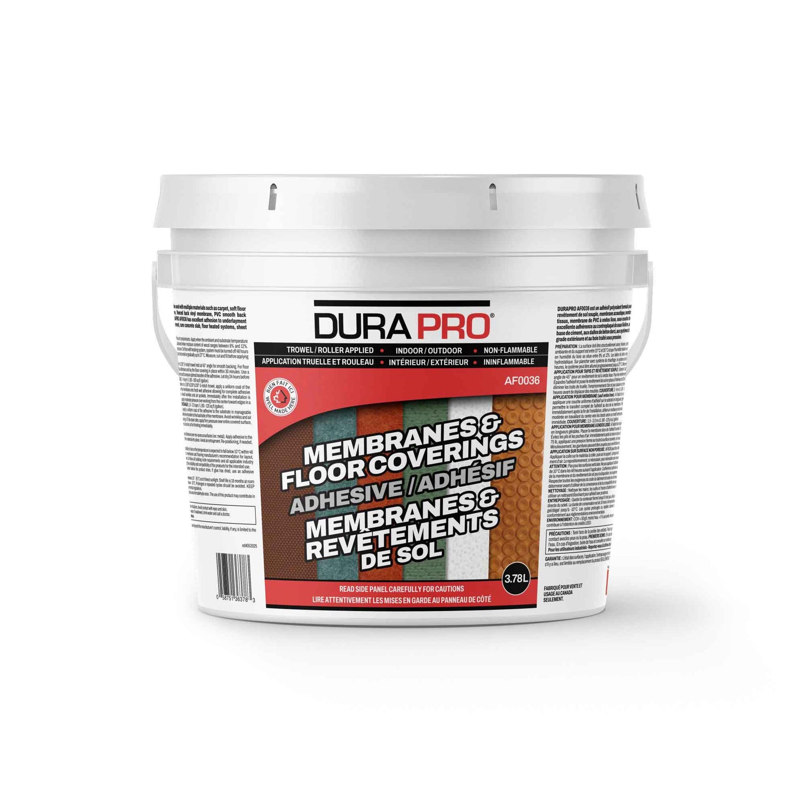 Adhésif pour membranes et revêtements de sol, 3,78 L