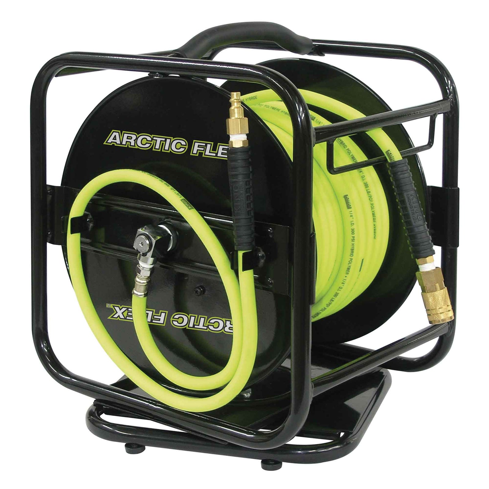 Dévidoir manuel avec boyau à air en polymère hybride, 1/4" x 100'