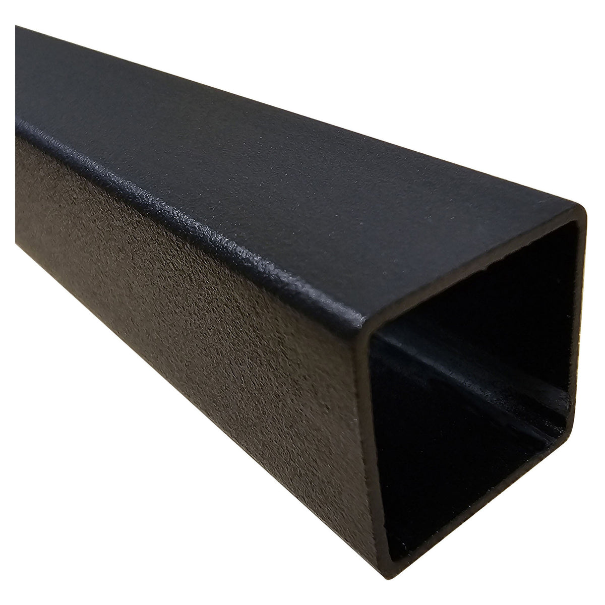 Balustres carrés avec connecteurs en acier noir mat, 26" x 3/4" (10 unités)