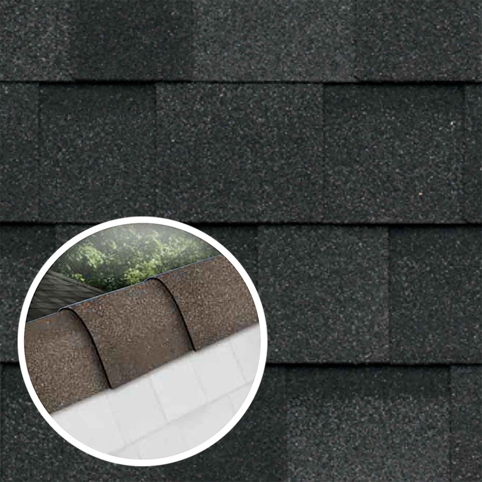 Bardeaux de finition pour faîte Hip et Ridge 12, noir mat