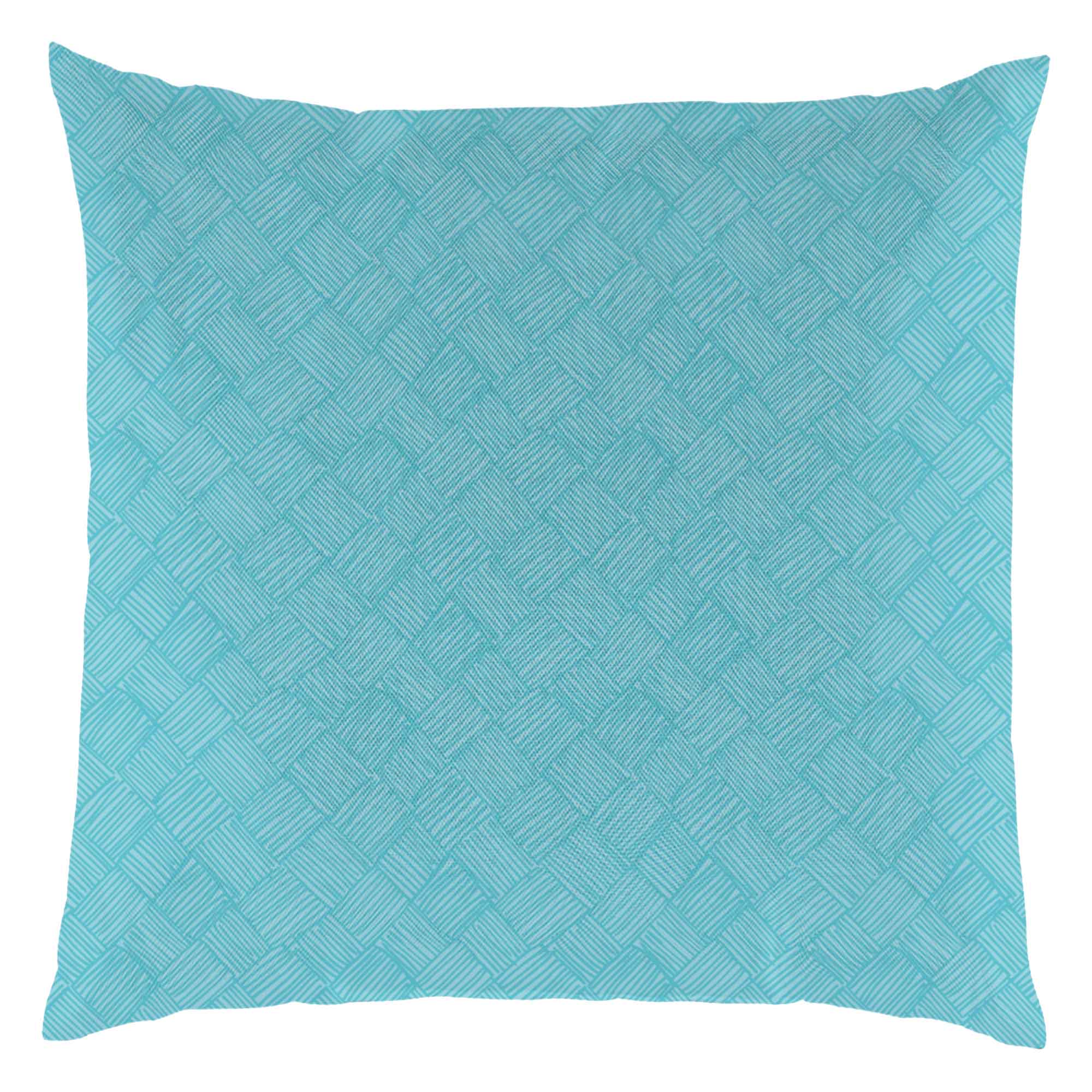 Coussin d'extérieur de 17,7" x 17,7" x 2,5", aqua