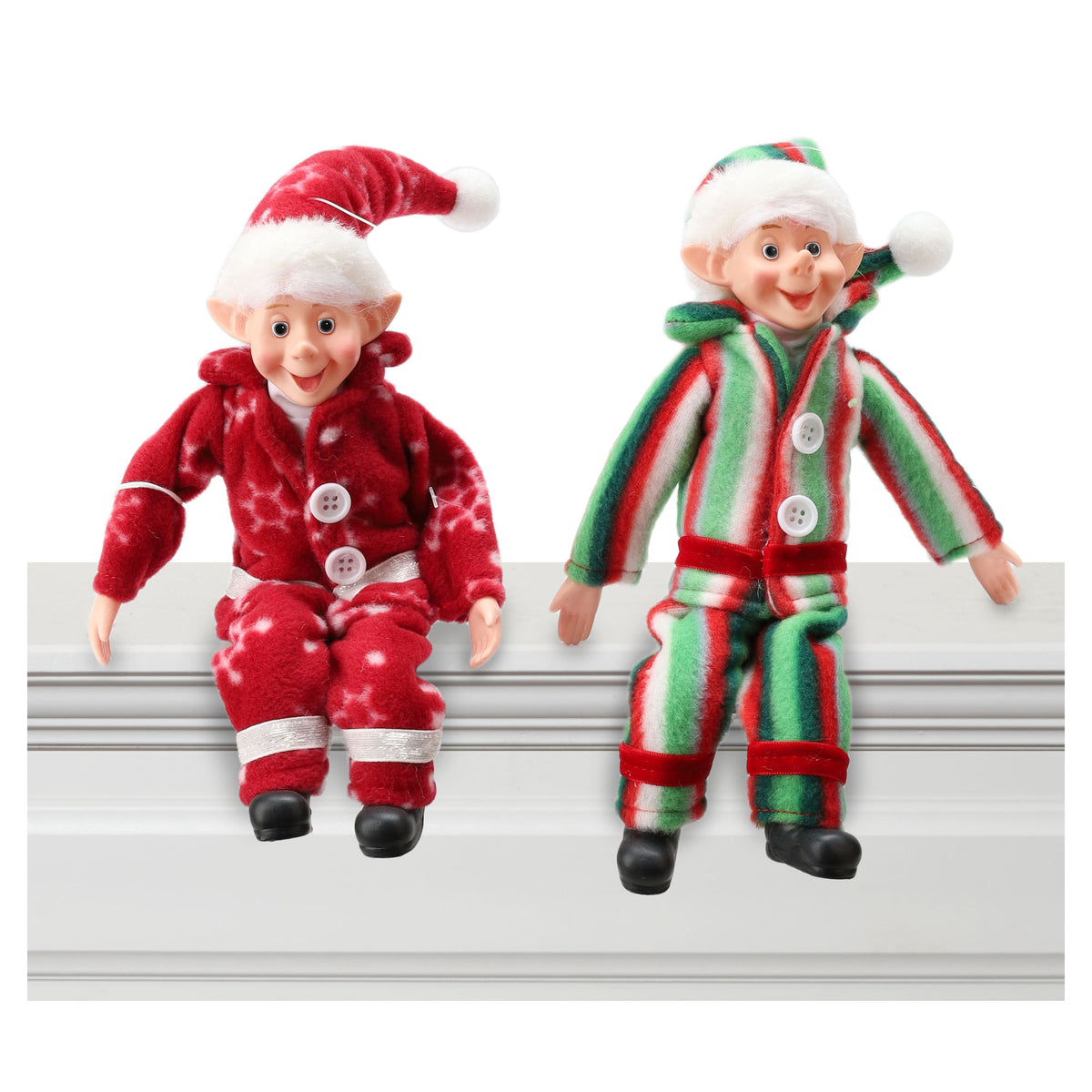 Décoration de lutin flexible en tissu en pyjama, 9,84" (choix entre 2 modèles)