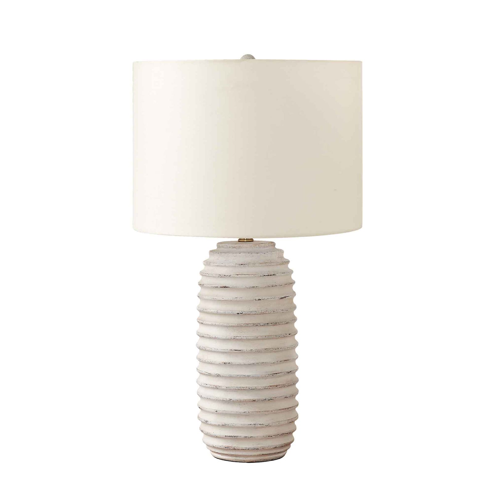 Lampe de table en résine, ivoire, 28"