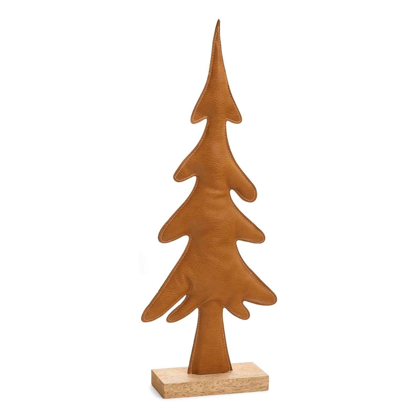 Moyen sapin décoratif en simili cuir bronze, 7,5'' x 18''