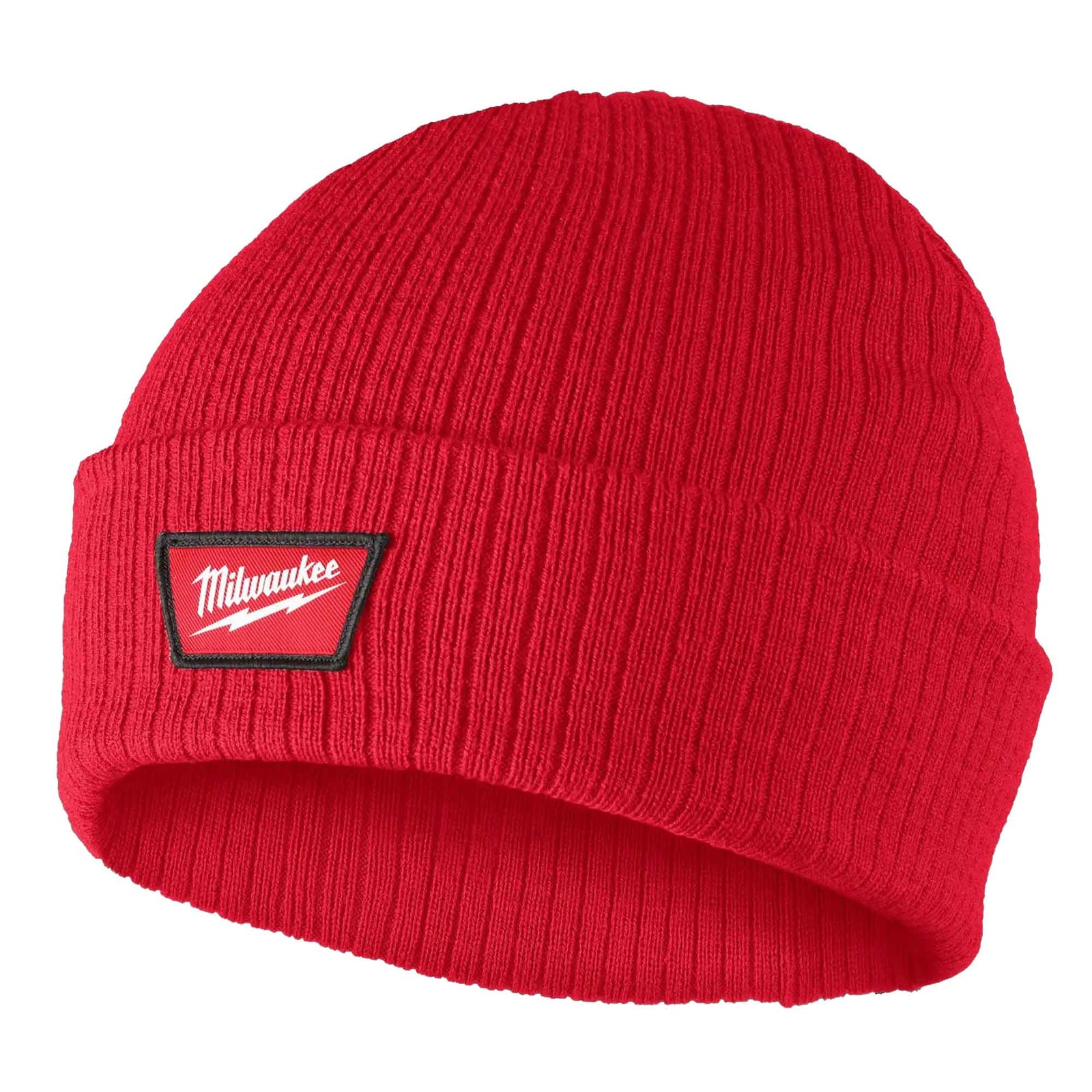 Tuque à revers Workwear en tricot côtelé, rouge