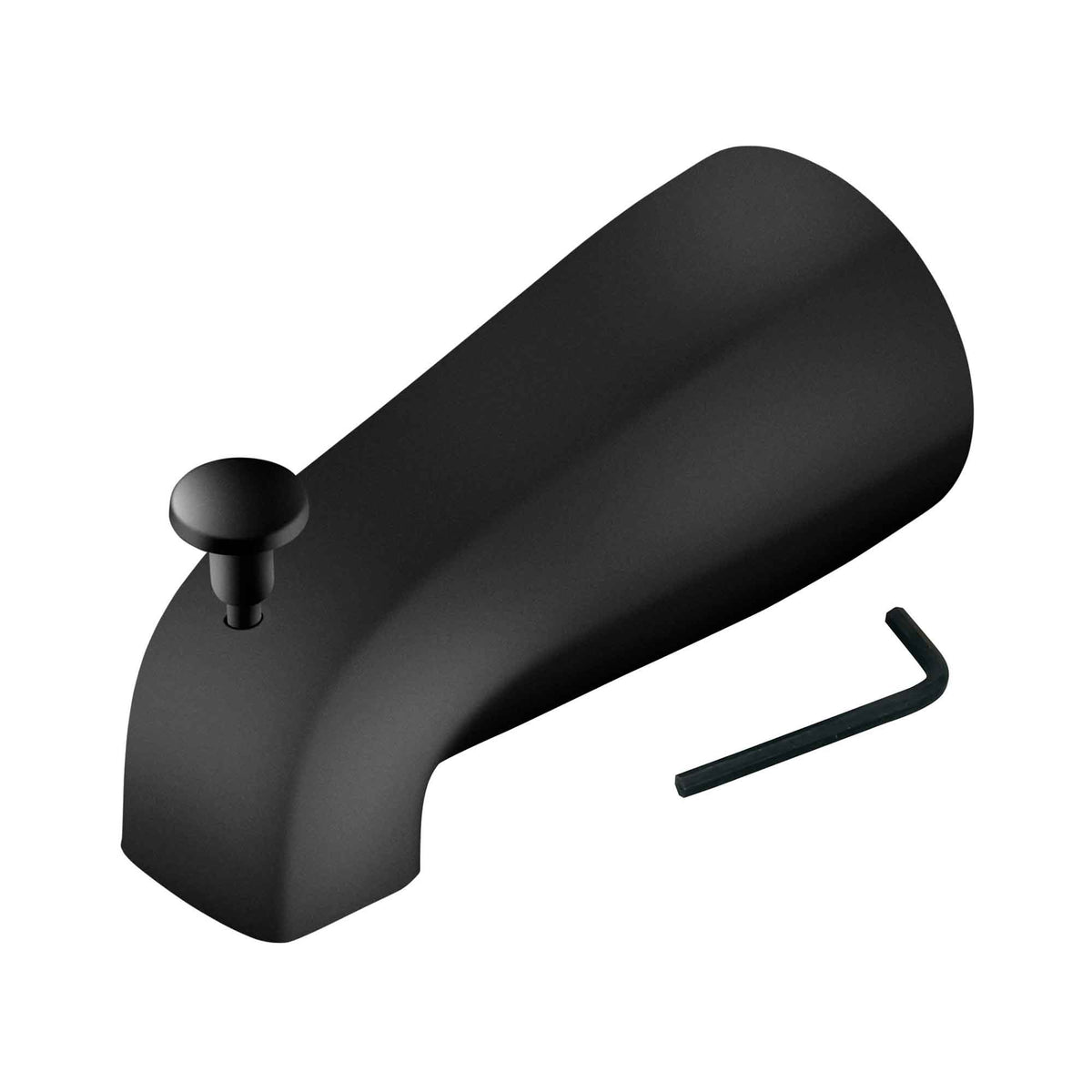 Bec de baignoire universel, noir mat 