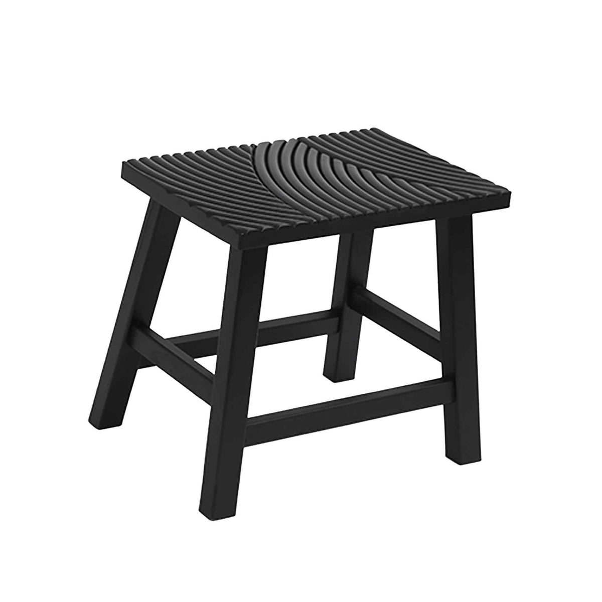 Petit banc en bois, noir