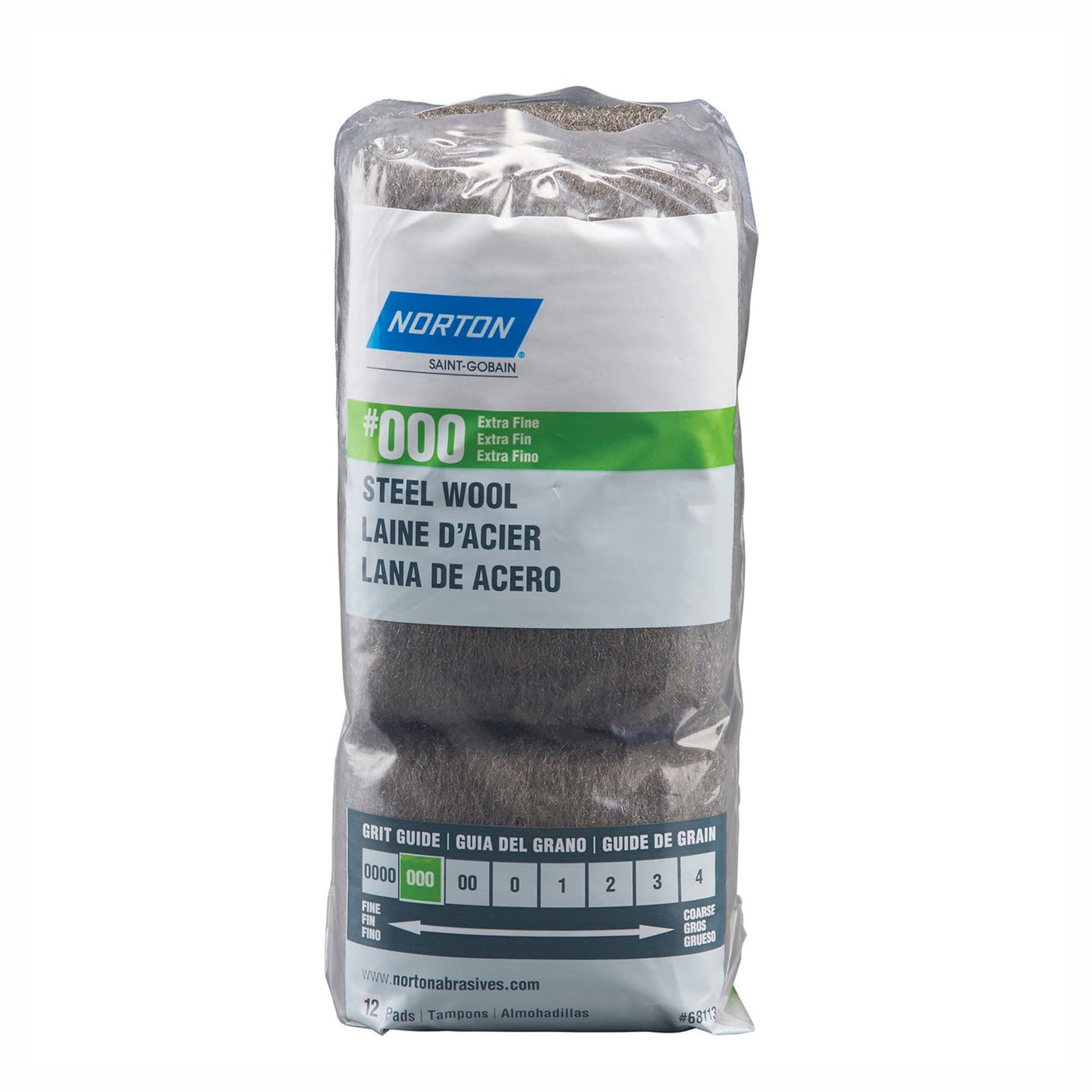 Tampon de laine d’acier #000 extra-fin, 12 unités