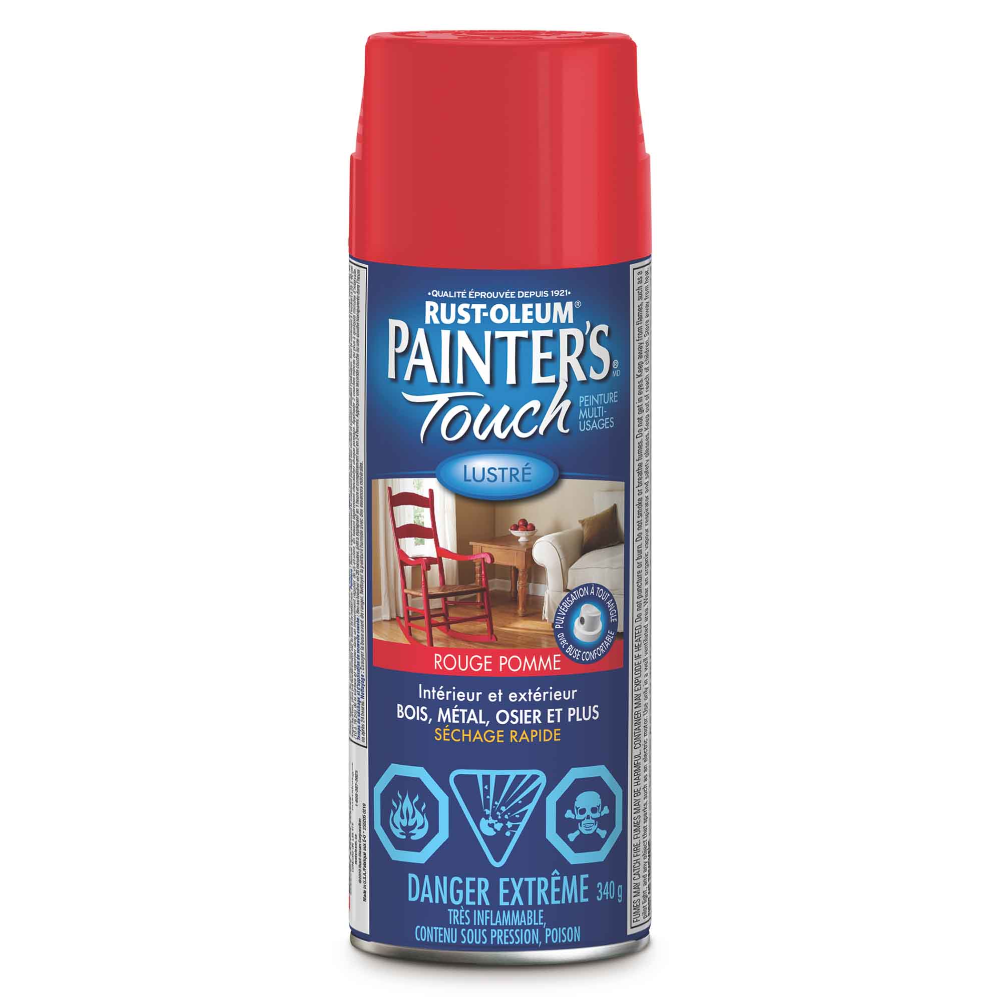 Peinture aérosol Painters Touch rouge pomme lustré, 340 g 