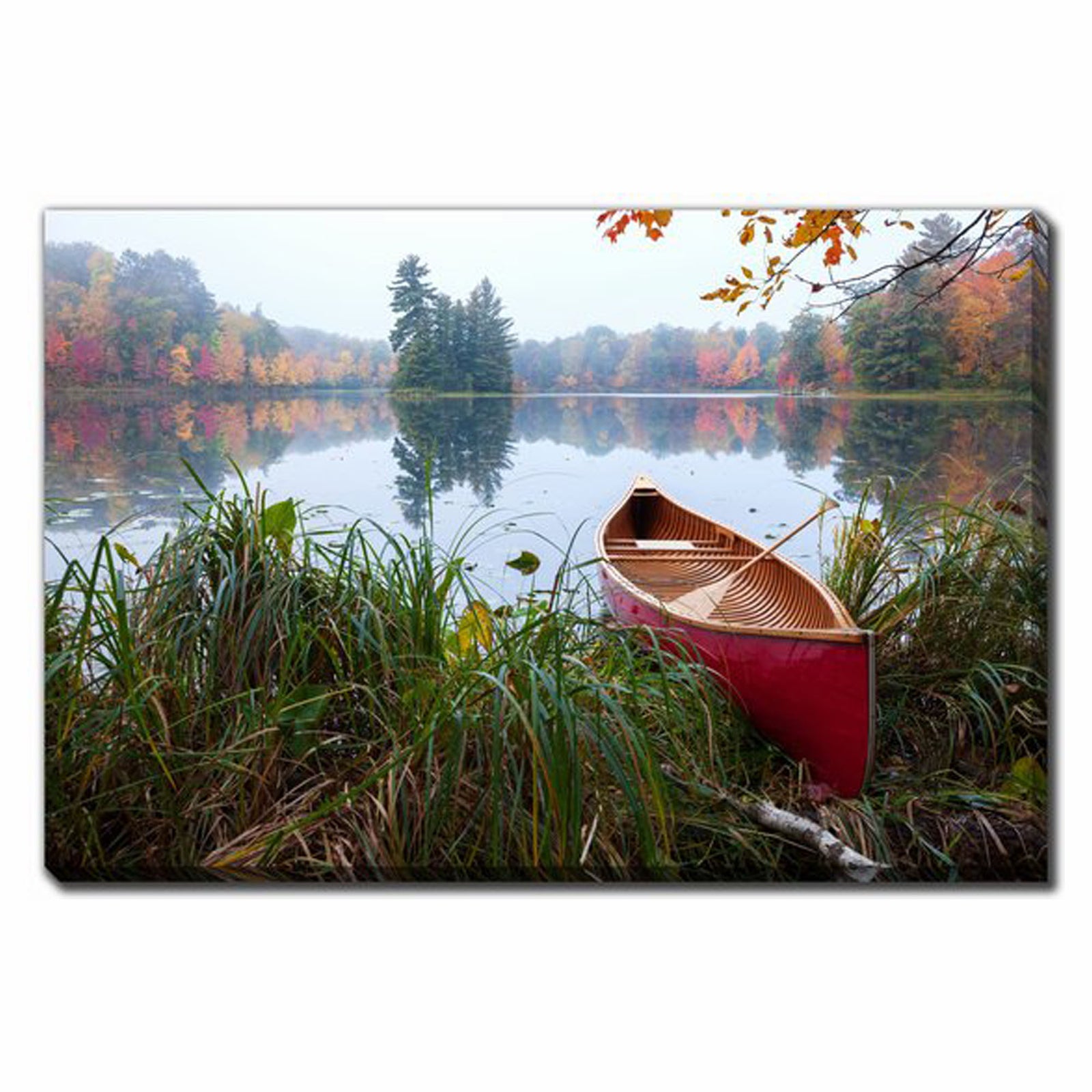 Canevas de canoë en bois rouge, 30" x 45" 