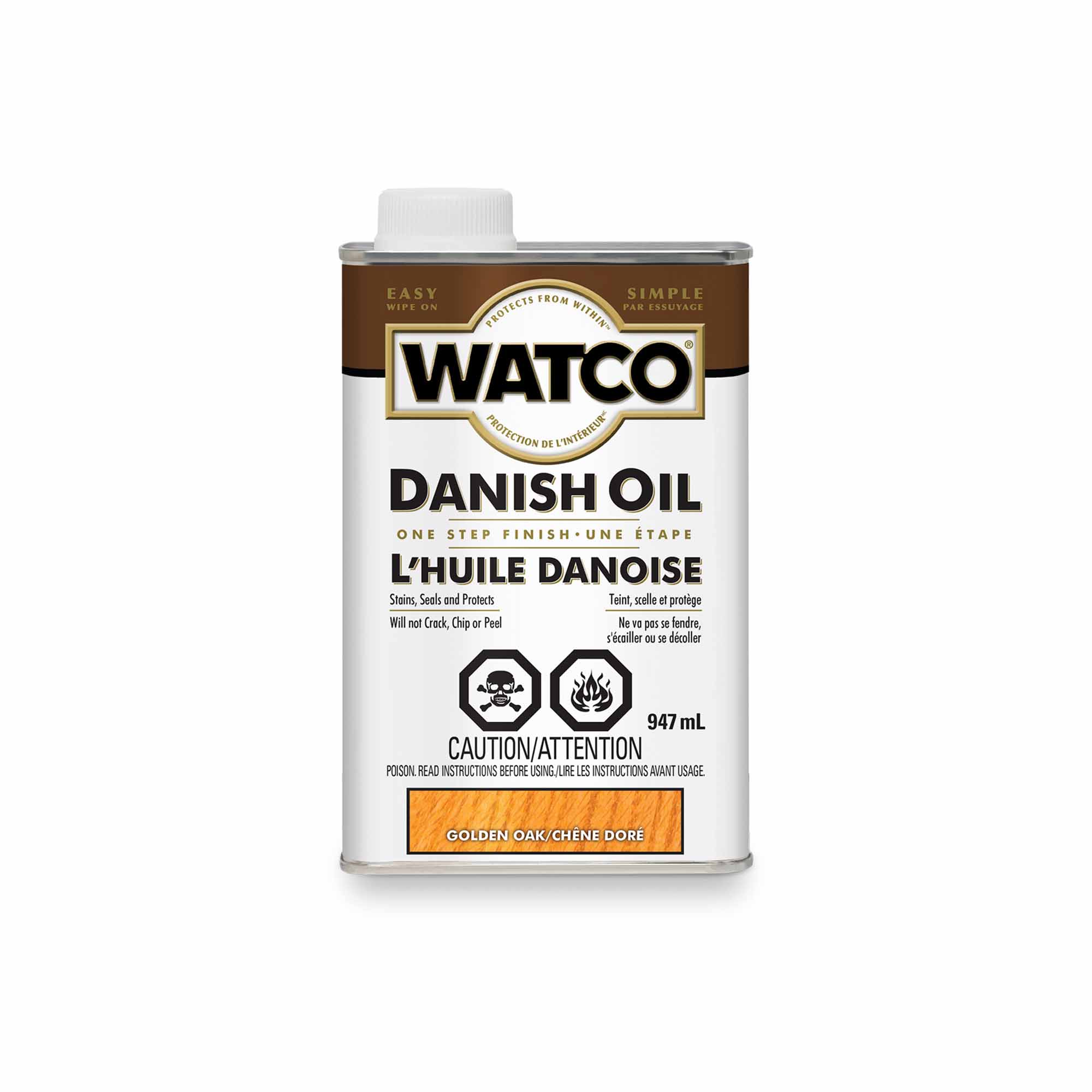 Watco Huile Danoise chêne doré, 947 ml