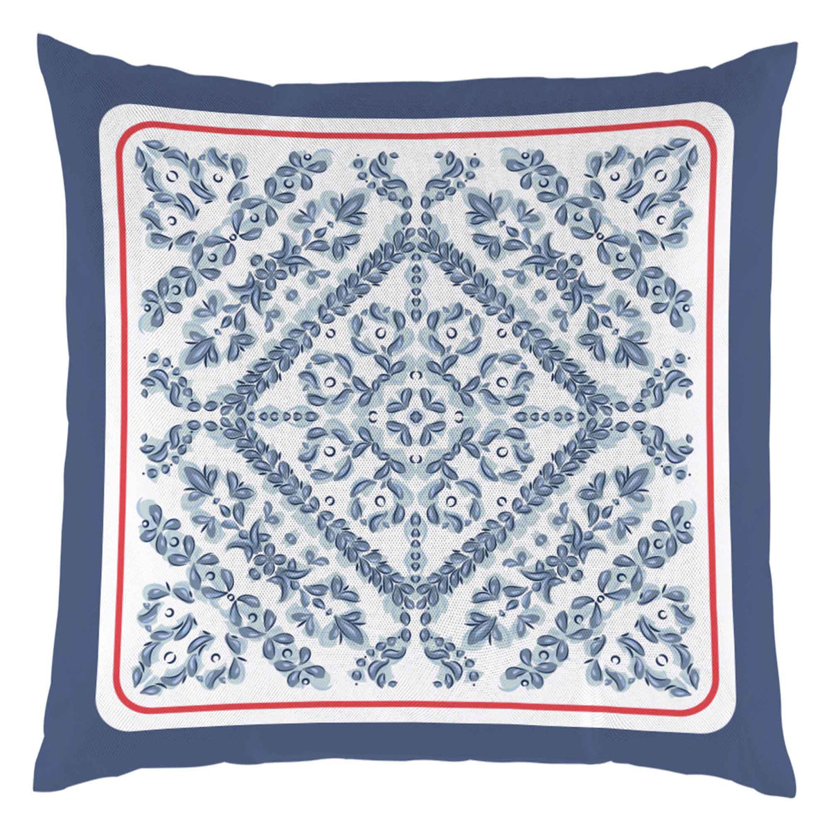 Coussin d'extérieur imprimé et tissé, 17,7'' x 17,7'' (médaillon)