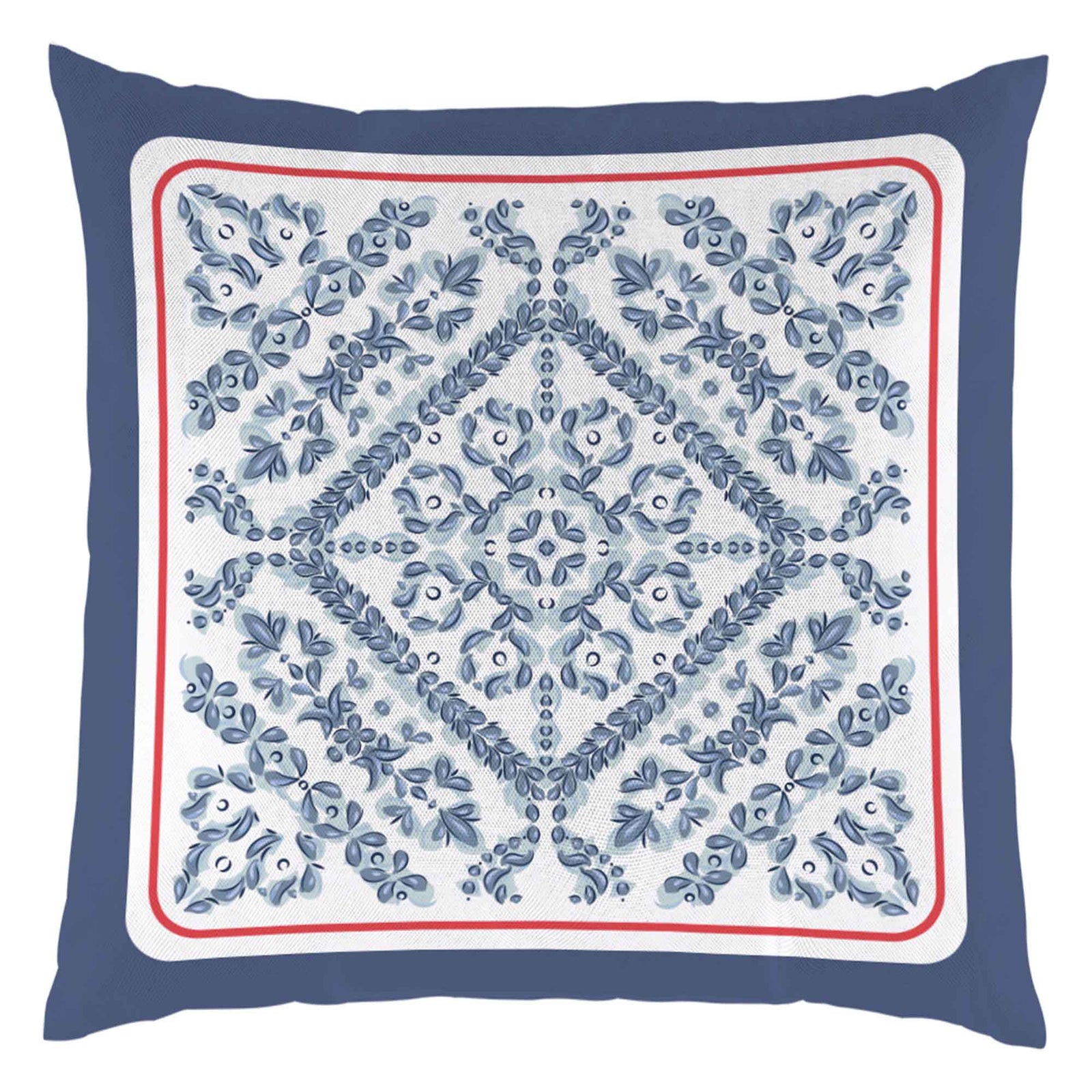 Coussin d'extérieur imprimé et tissé, 17,7'' x 17,7'' (médaillon)