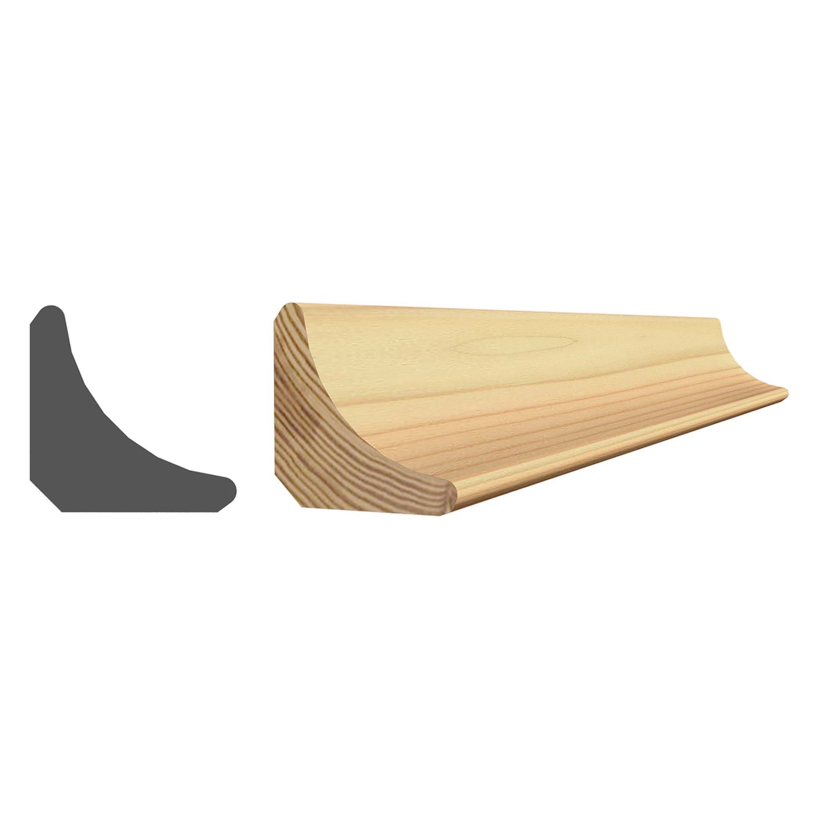 Gorge en pin sélect 1/2''x1/2''x8'  