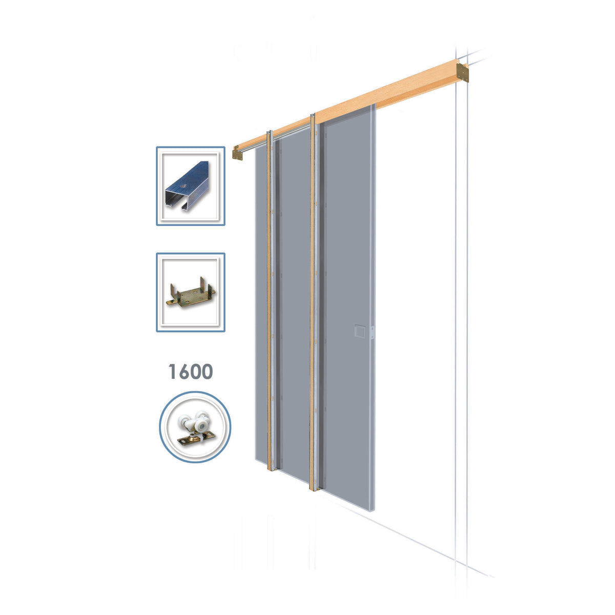 Bâti de porte pour porte escamotable, 24'' à 36'' x 80''