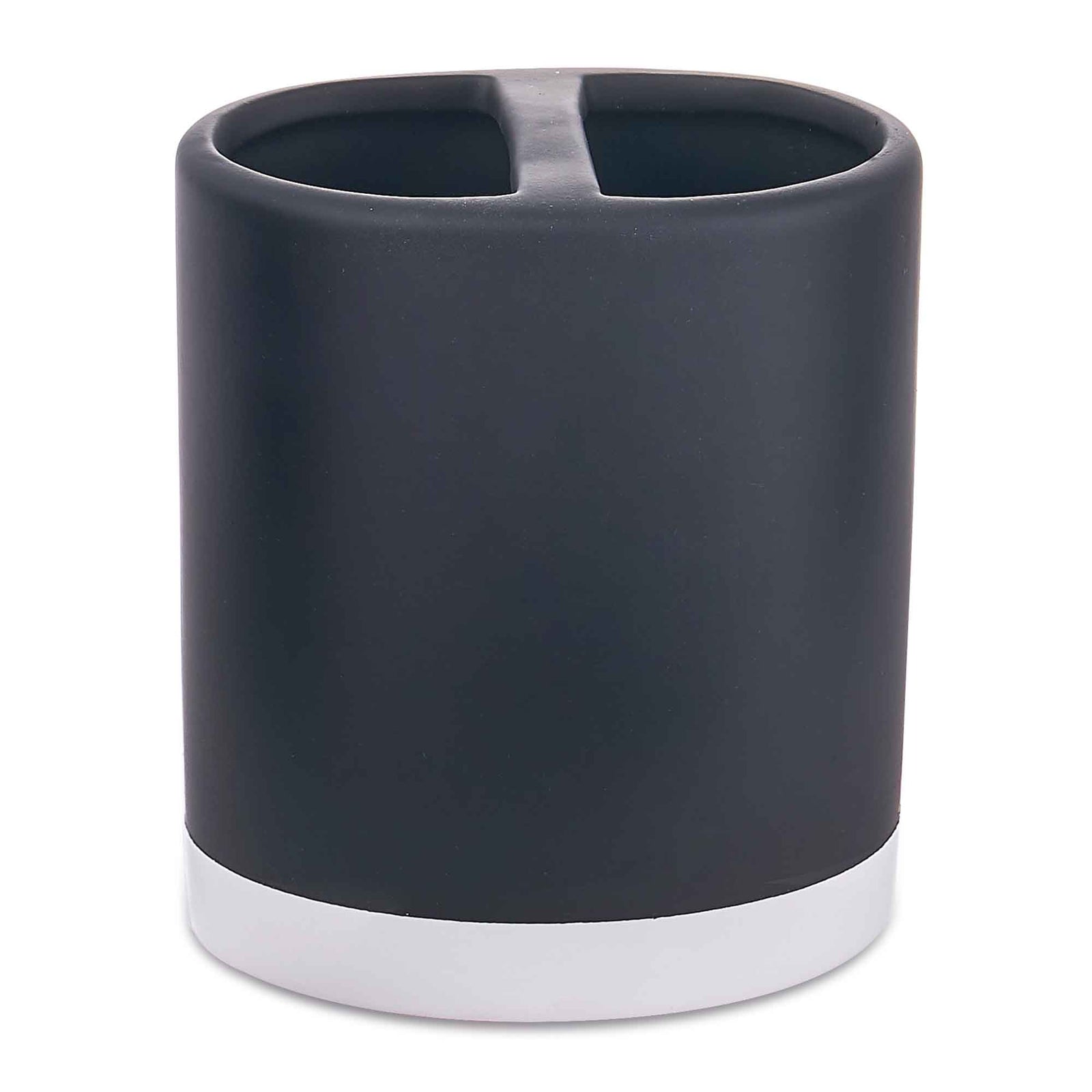 Porte-brosse à dents en céramique, noir et blanc