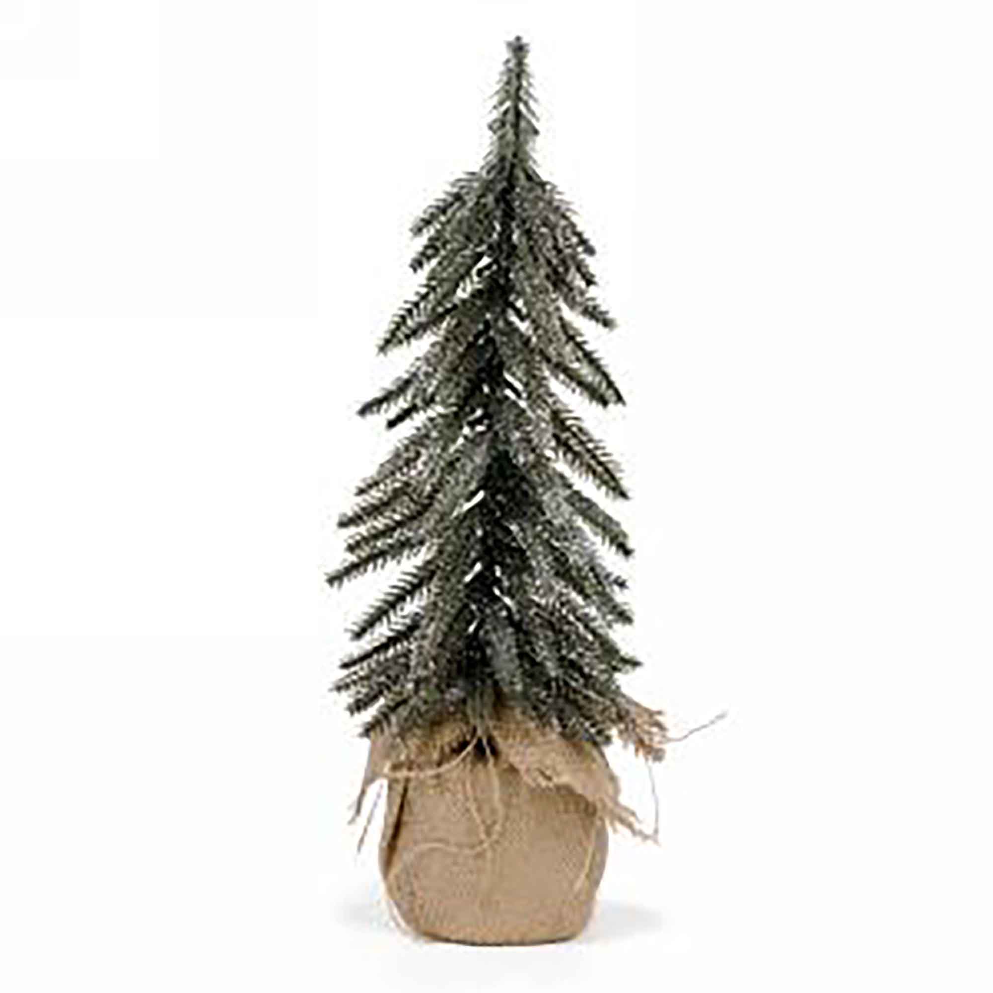 Sapin scintillant avec base en jute, 13" 