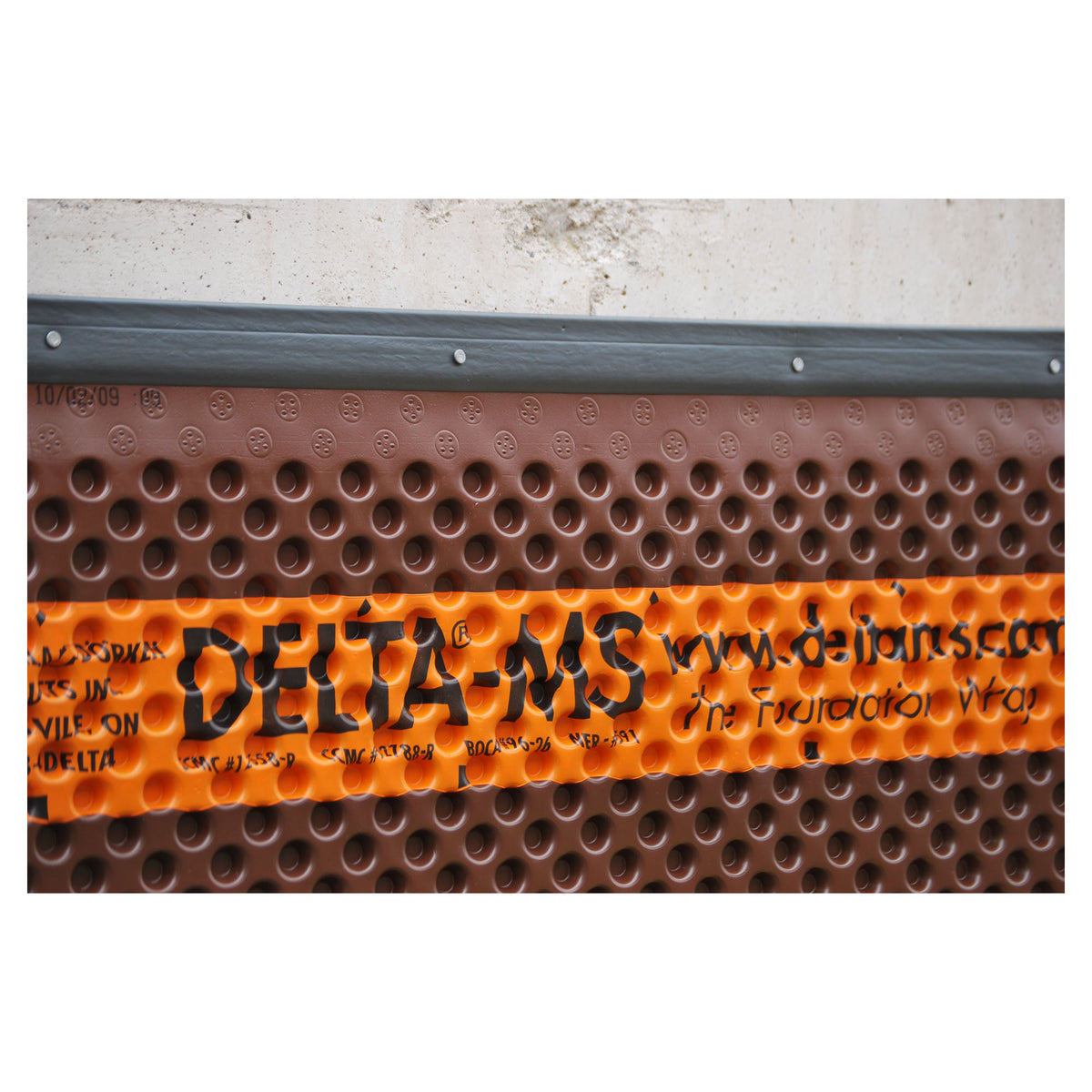 Membrane d'étanchéité à l'air à haute performance pour fondation DELTA-MS, 6' x 65'-7" (394 pi²)