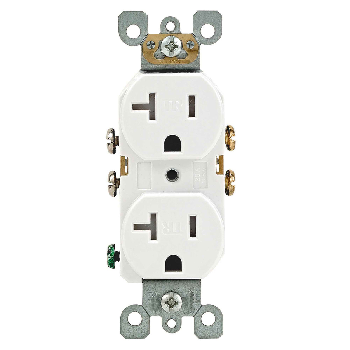 Prise double de 20 A / 125 V, blanc