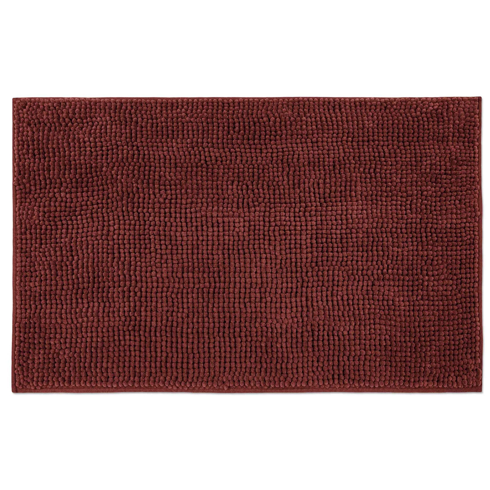Tapis de bain en chenille, bourgogne