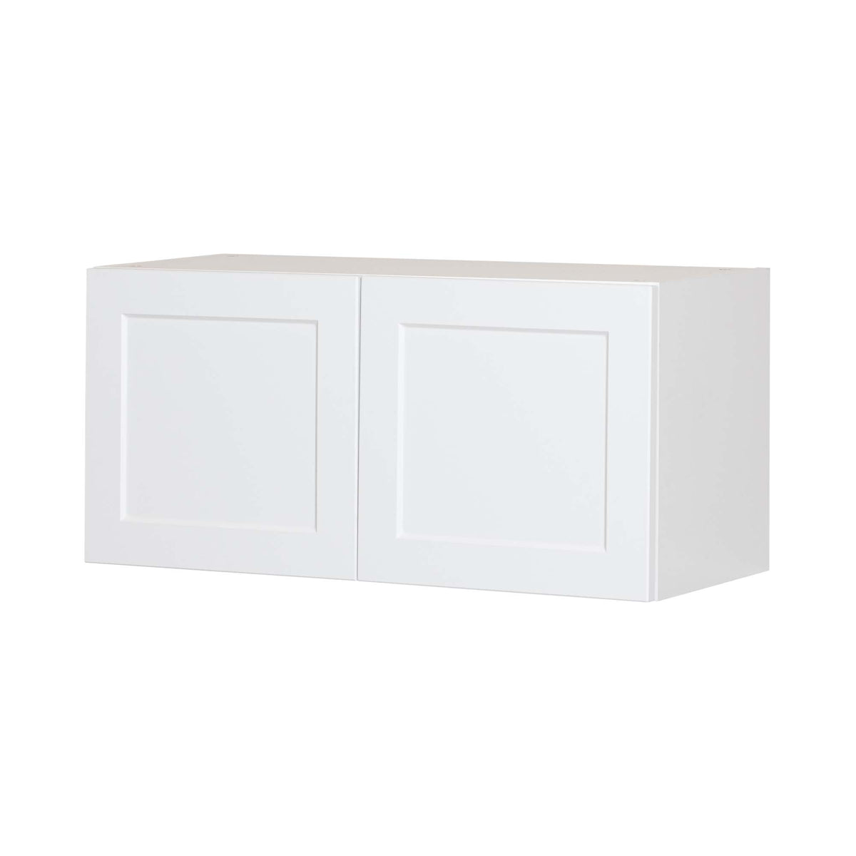 Module de dessus de frigo de style Shaker en mélamine blanche avec 2 portes, 30&quot;