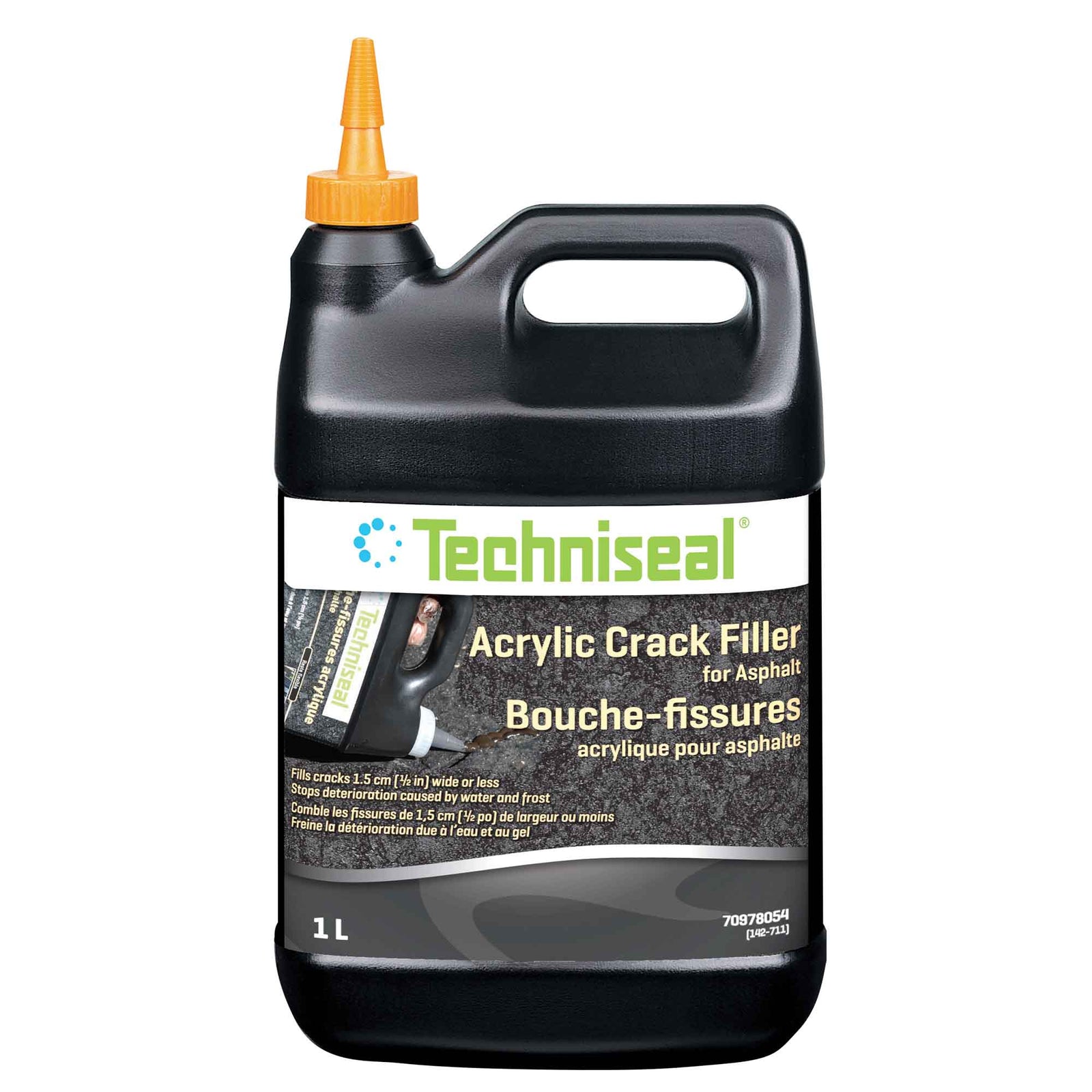 Bouche-fissures d'acrylique pour asphalte, 1 L