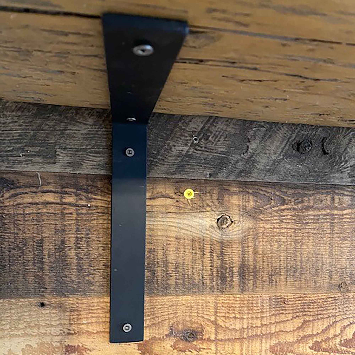 Équerre à tablette en métal noir de style ''L'', 12"