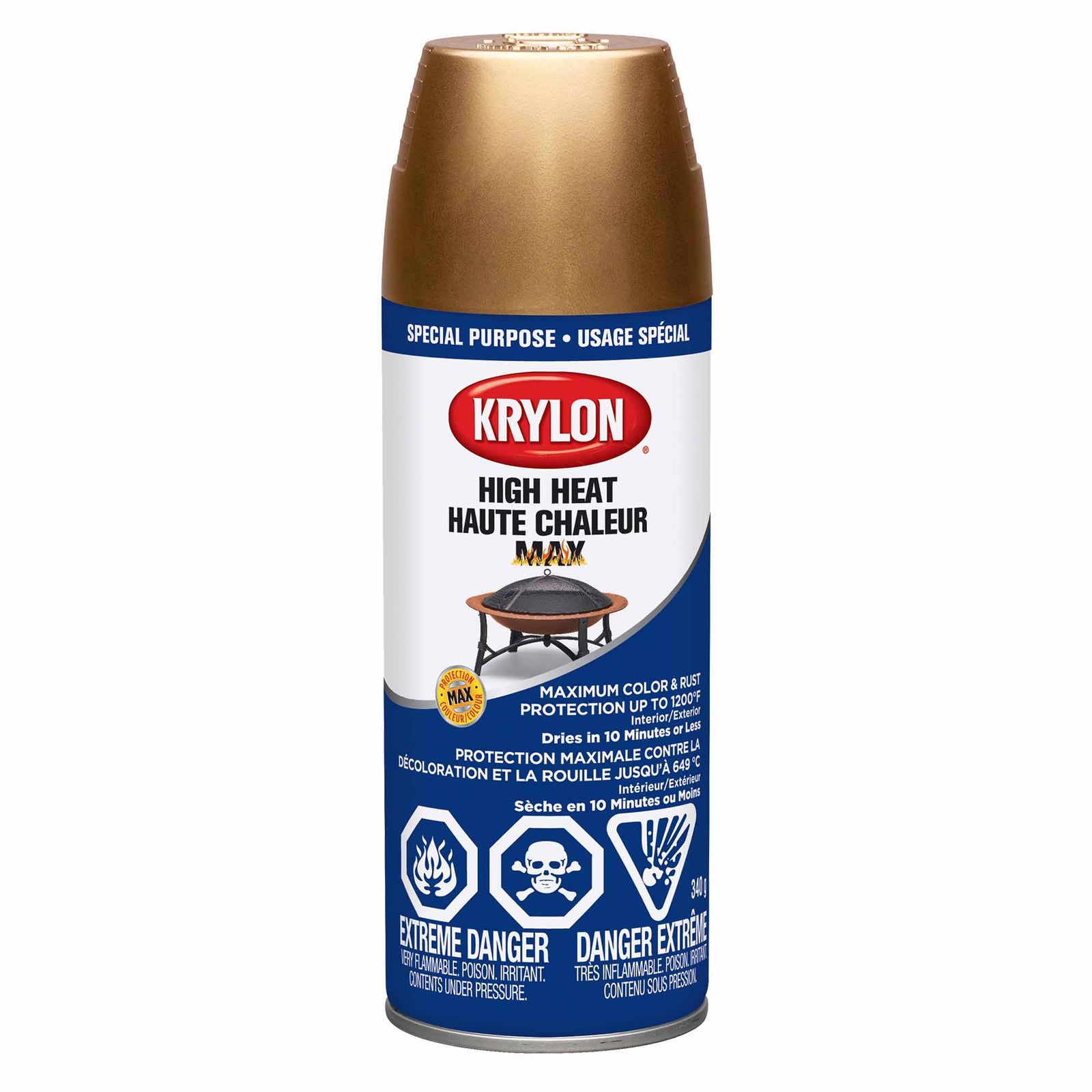 Krylon aérosol haute chaleur Max cuivre, 340 g