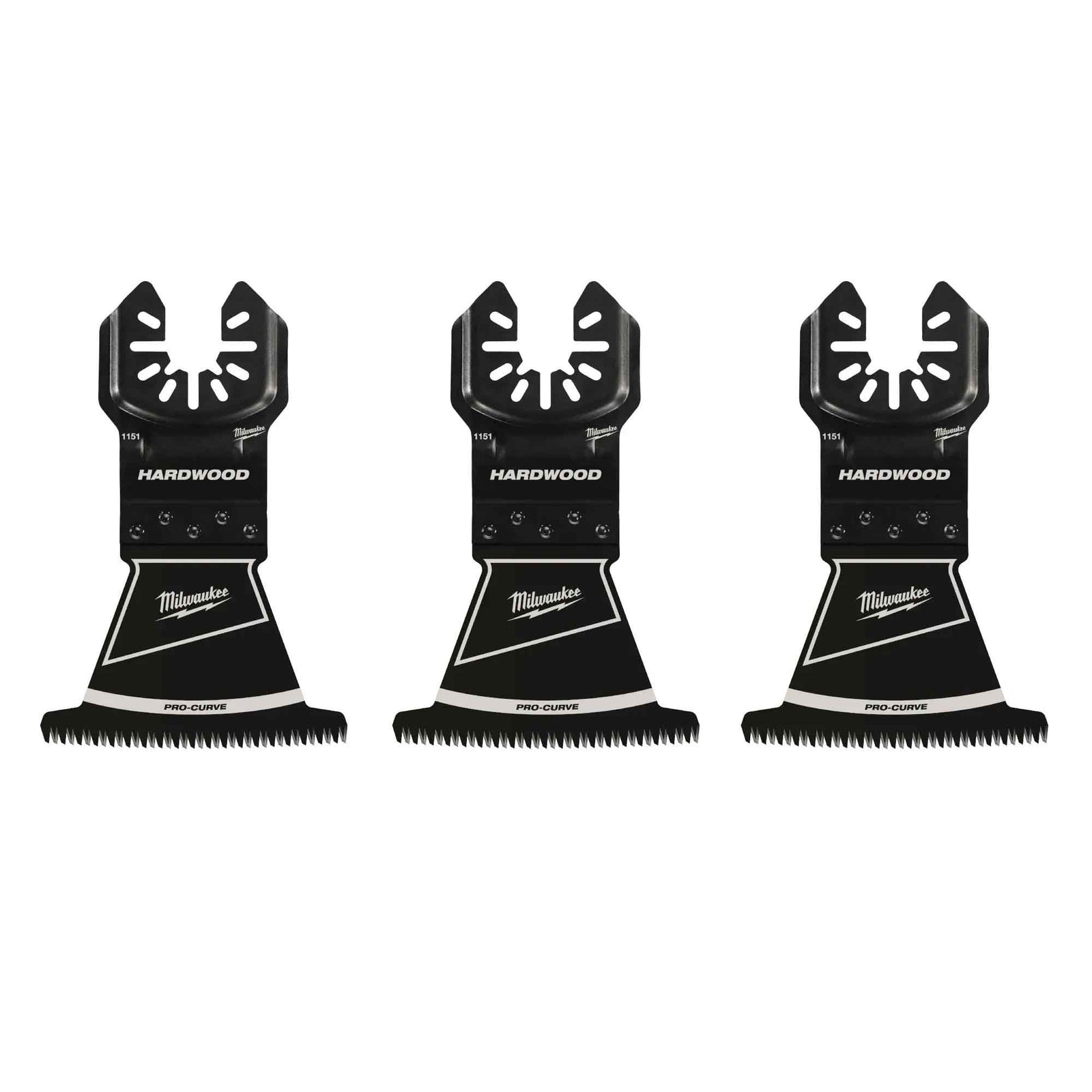 Lame d'outil oscillant pour bois dur Pro-Curve à dents japonaises avec Universal Fit Open-Lok, 2-1/2" (3 unités)