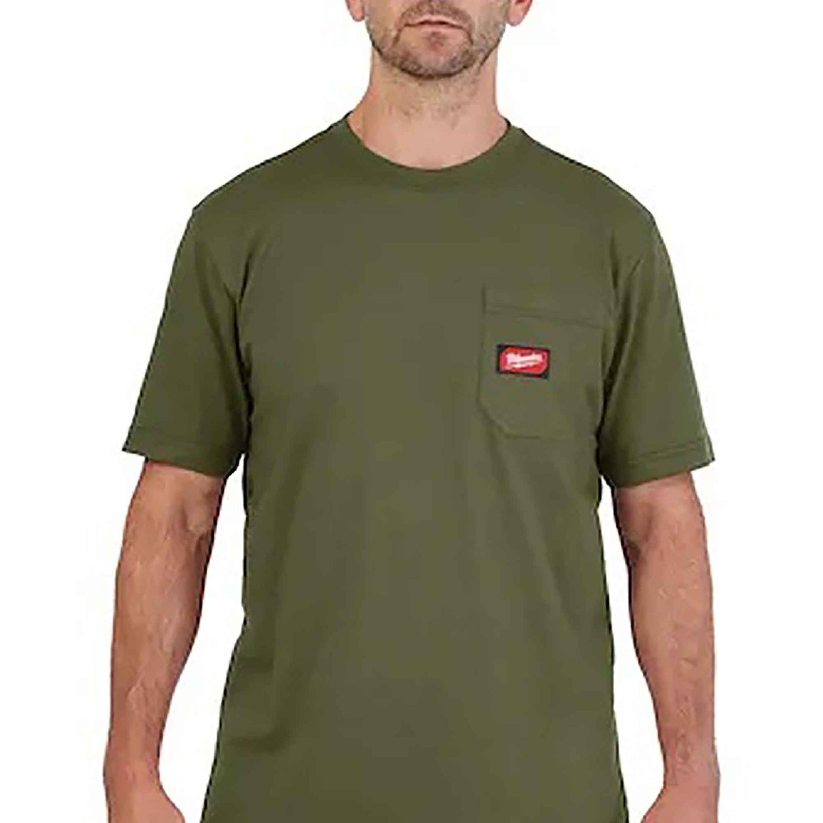 Chandail de travail Gridiron à manches courtes avec poche pour homme, vert (grand)