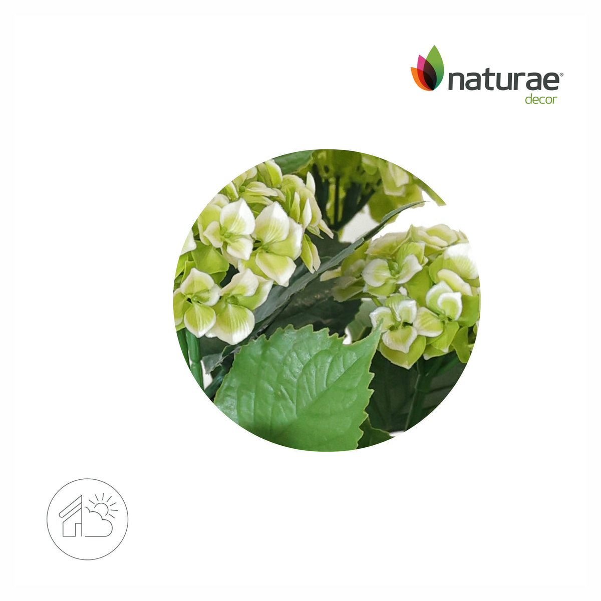Arbre d'hortensia artificiel, 24" (blanc)