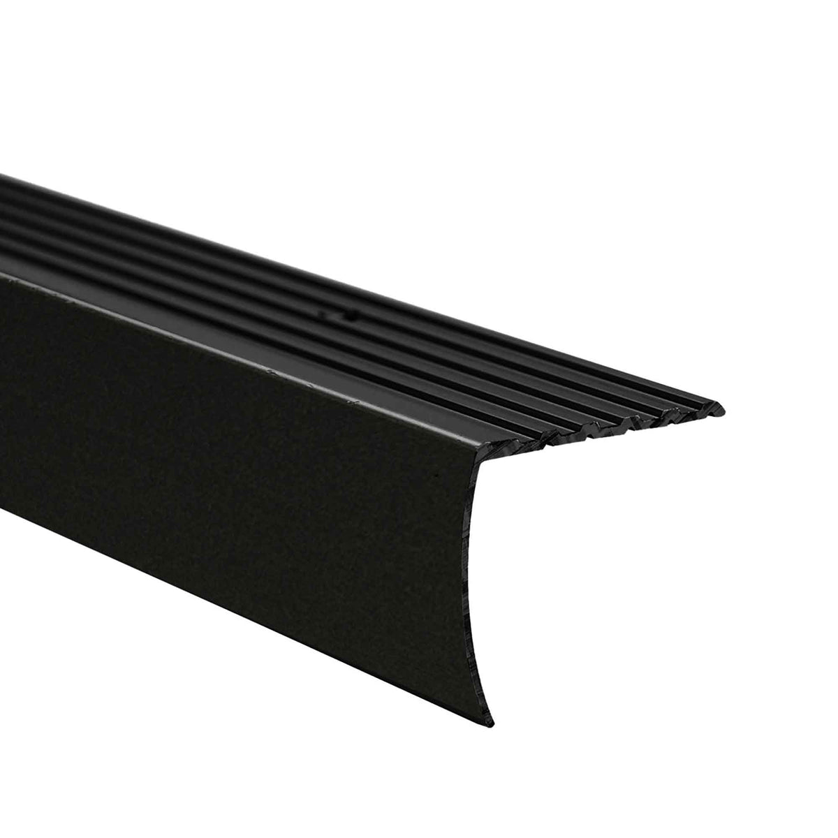 Moulure de nez de marche noir mat, 1-1/8" x 3'