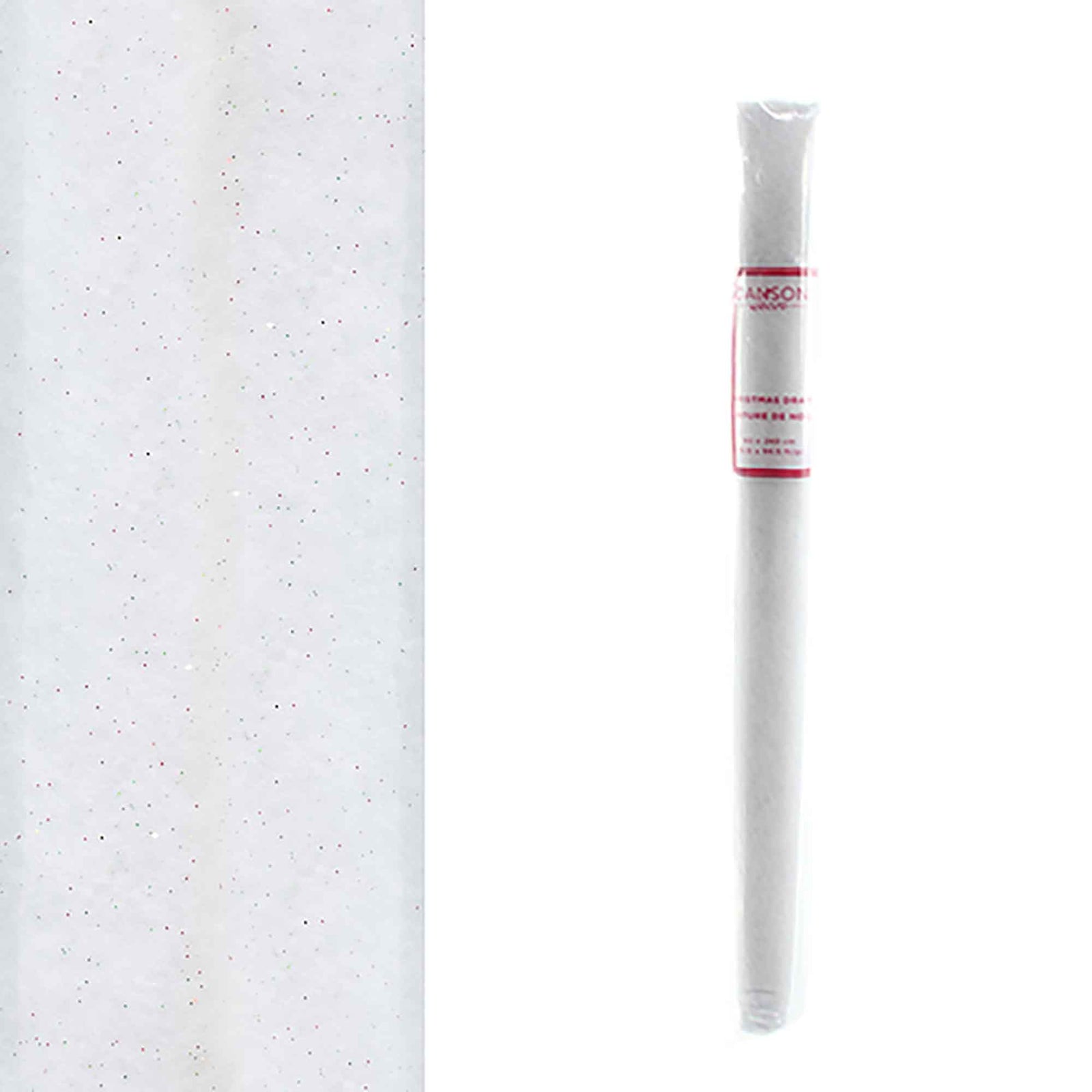 Drap de neige décoratif blanc, 90,17 cm x 2,4 m 