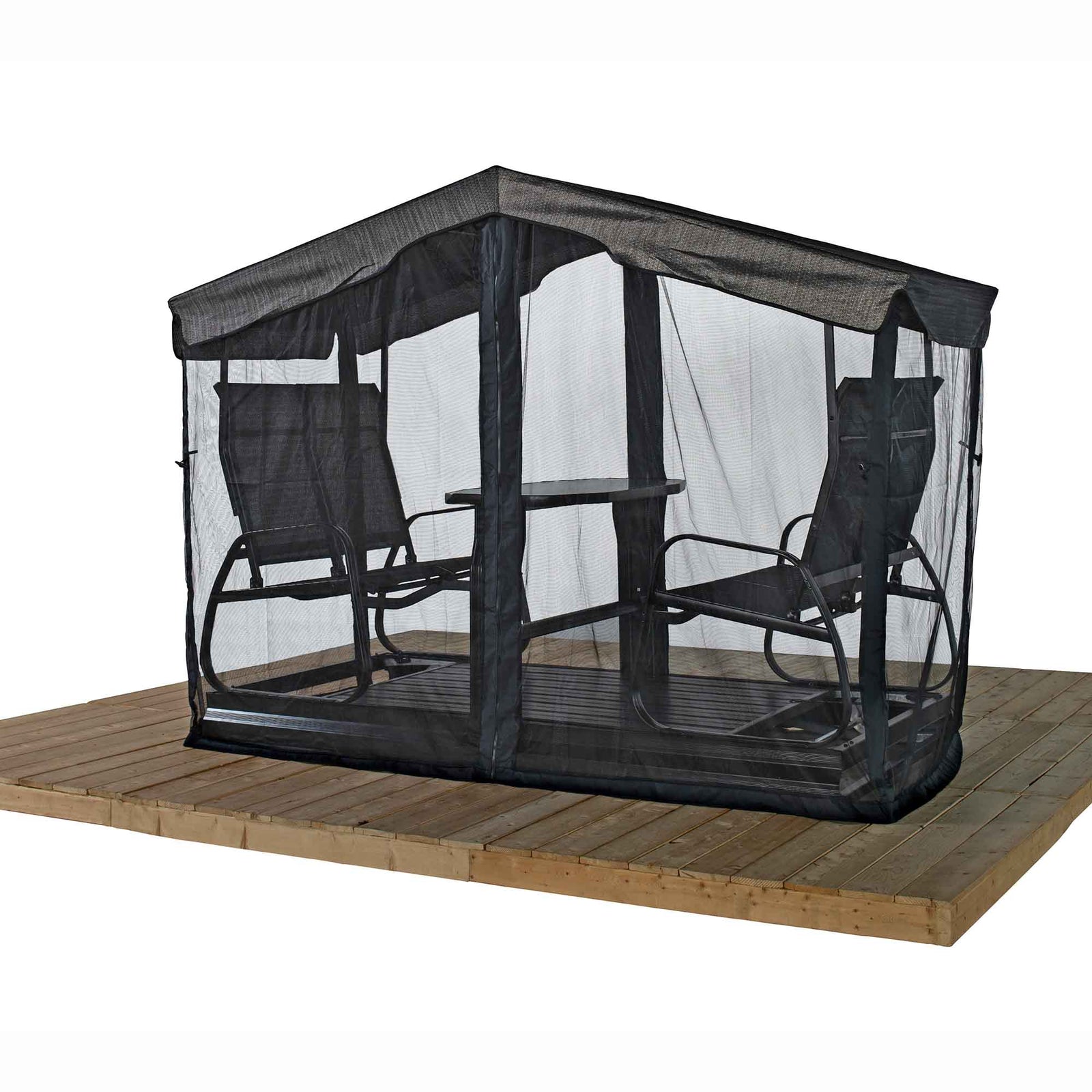 Moustiquaire pour balançoire Eco à 4 places, noir