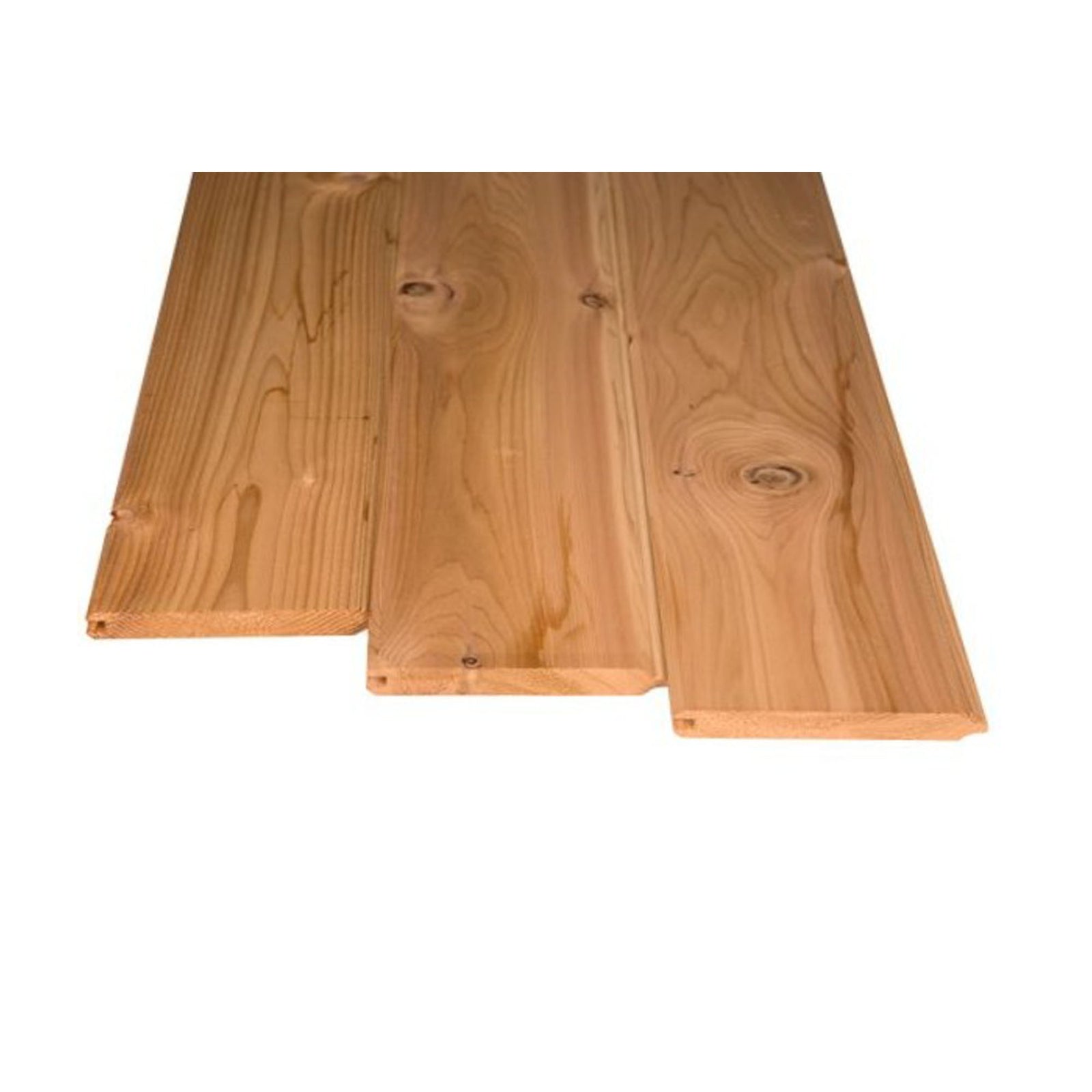 Bois de cèdre rouge embouveté V joint, 1" x 6" x 8'