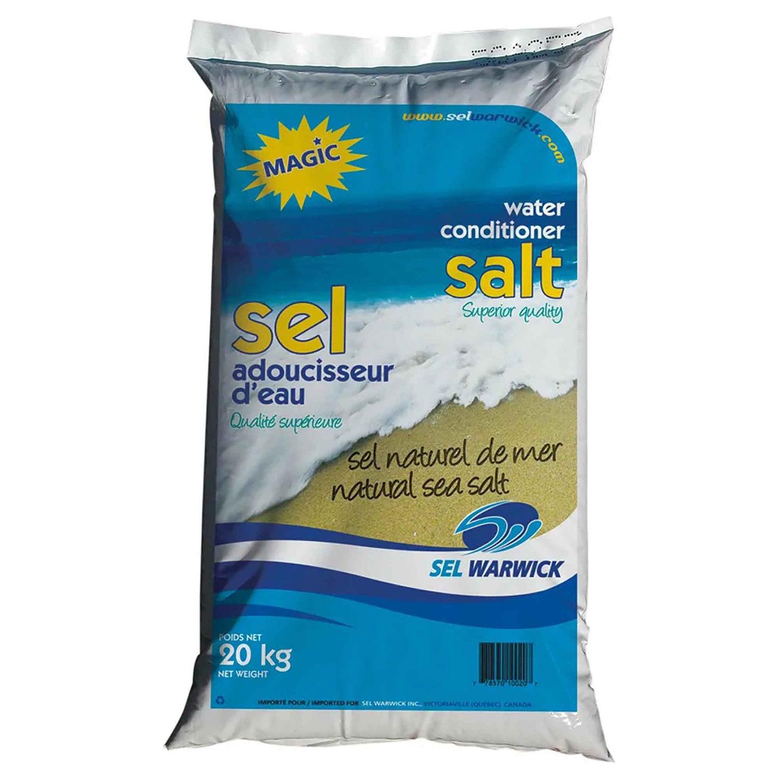 Sel adoucisseur d'eau MAGIC, 20 kg