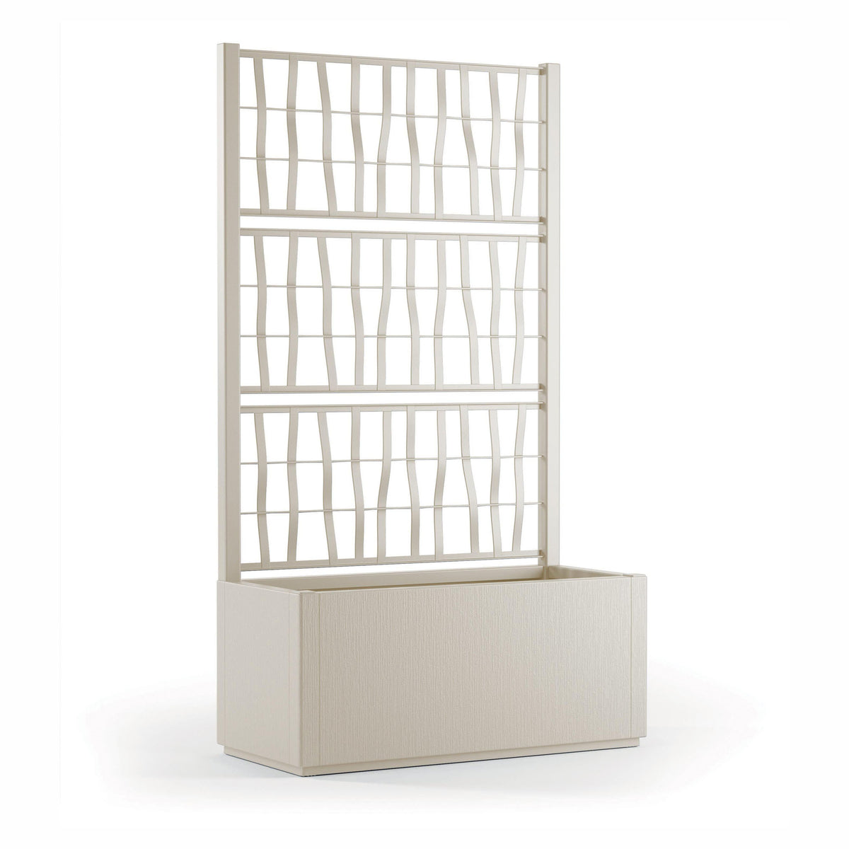 Jardinière rectangulaire Ethica avec treillis, 31-1/2" x 14'' x 55''