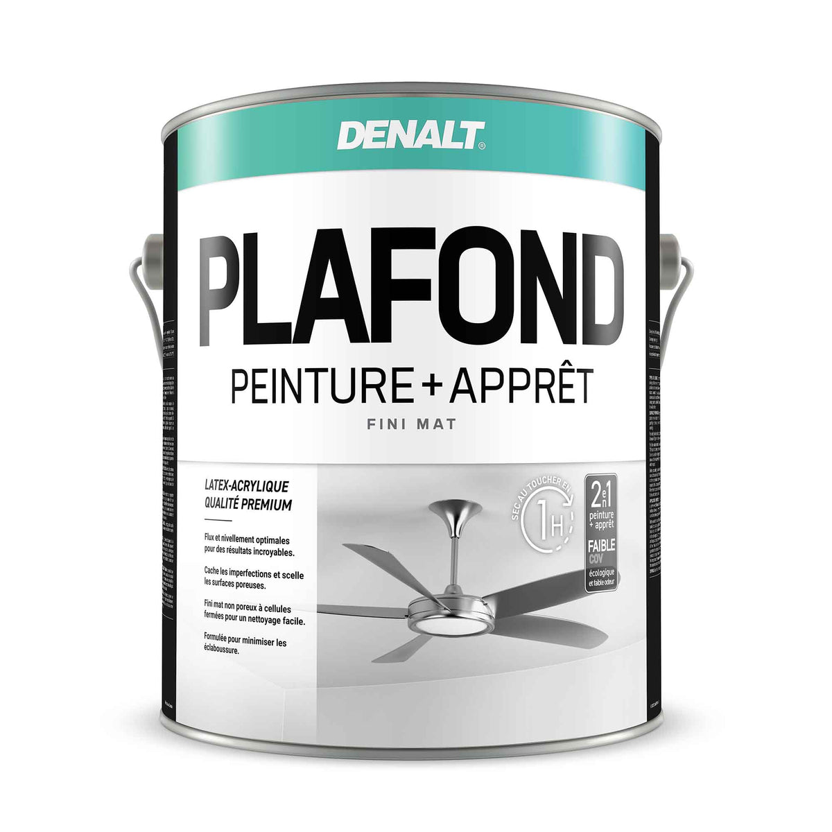 Peinture et apprêt 2 en 1 Plafond mat blanc naturel, 3,7 L