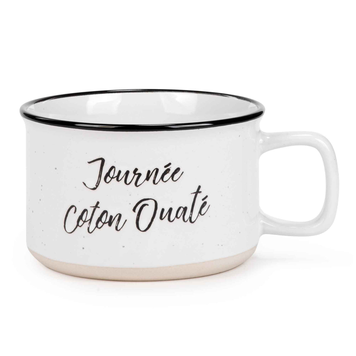 Bol à latte avec anse &#39;&#39;Journée coton ouaté&#39;&#39; 5&quot; x 3&quot;