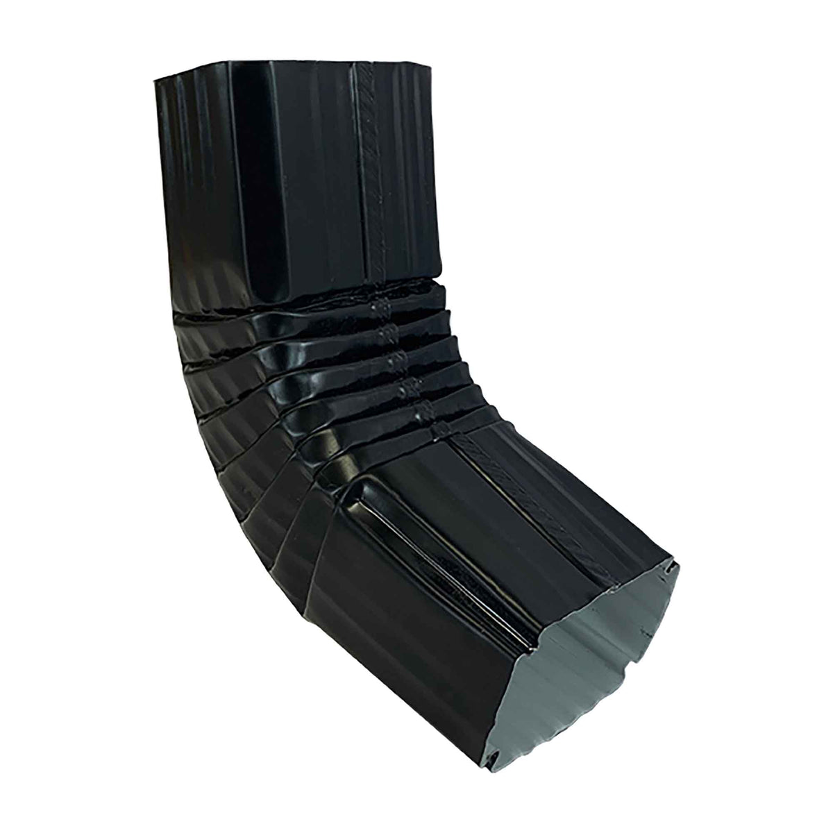 coude A pour descente de gouttière en galvalume, noir (2" x 3")