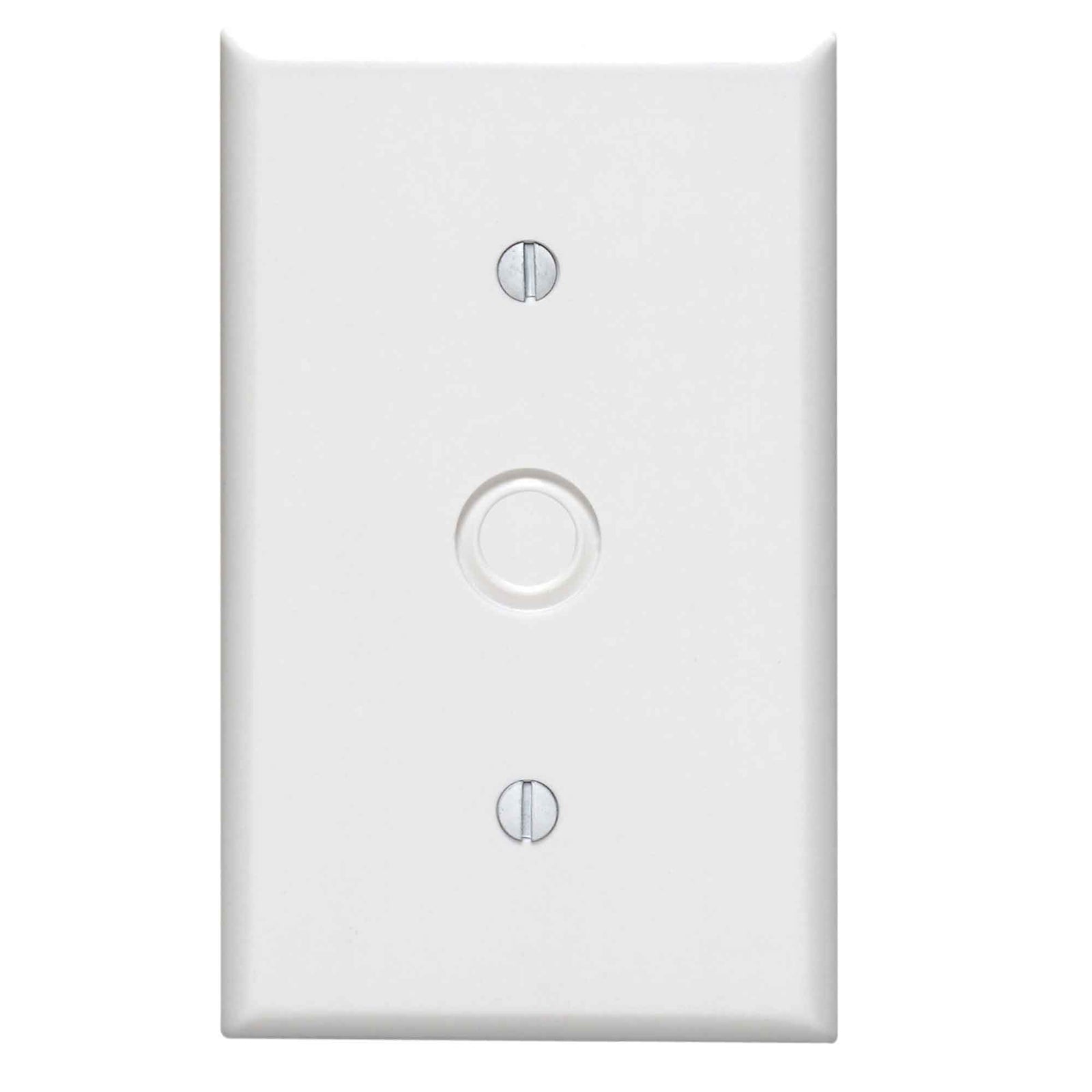 Plaque murale pour câble téléphonique avec trou de 0,406", blanc