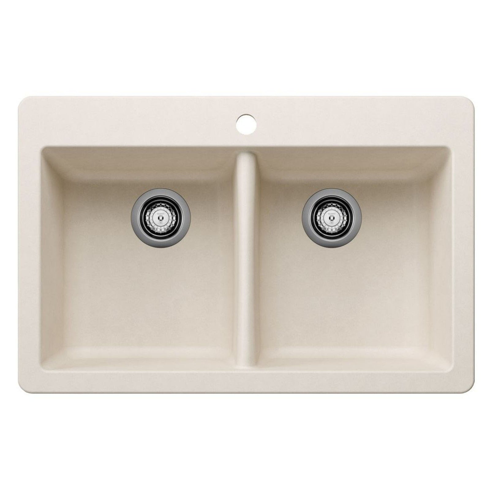 Évier double DOHNA en Silgranit, blanc doux