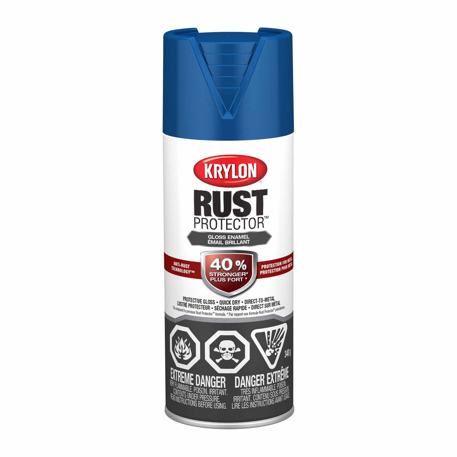 Krylon Rust Protector aérosol émail brillant bleu de base, 340 g
