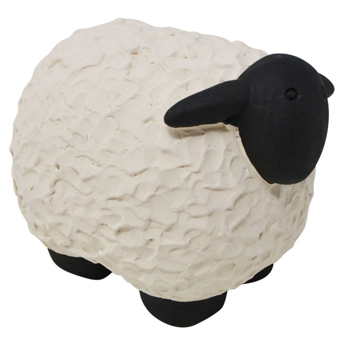 Grand mouton décoratif en blanc et noir, 5,31" x 3,74" x 3,93"