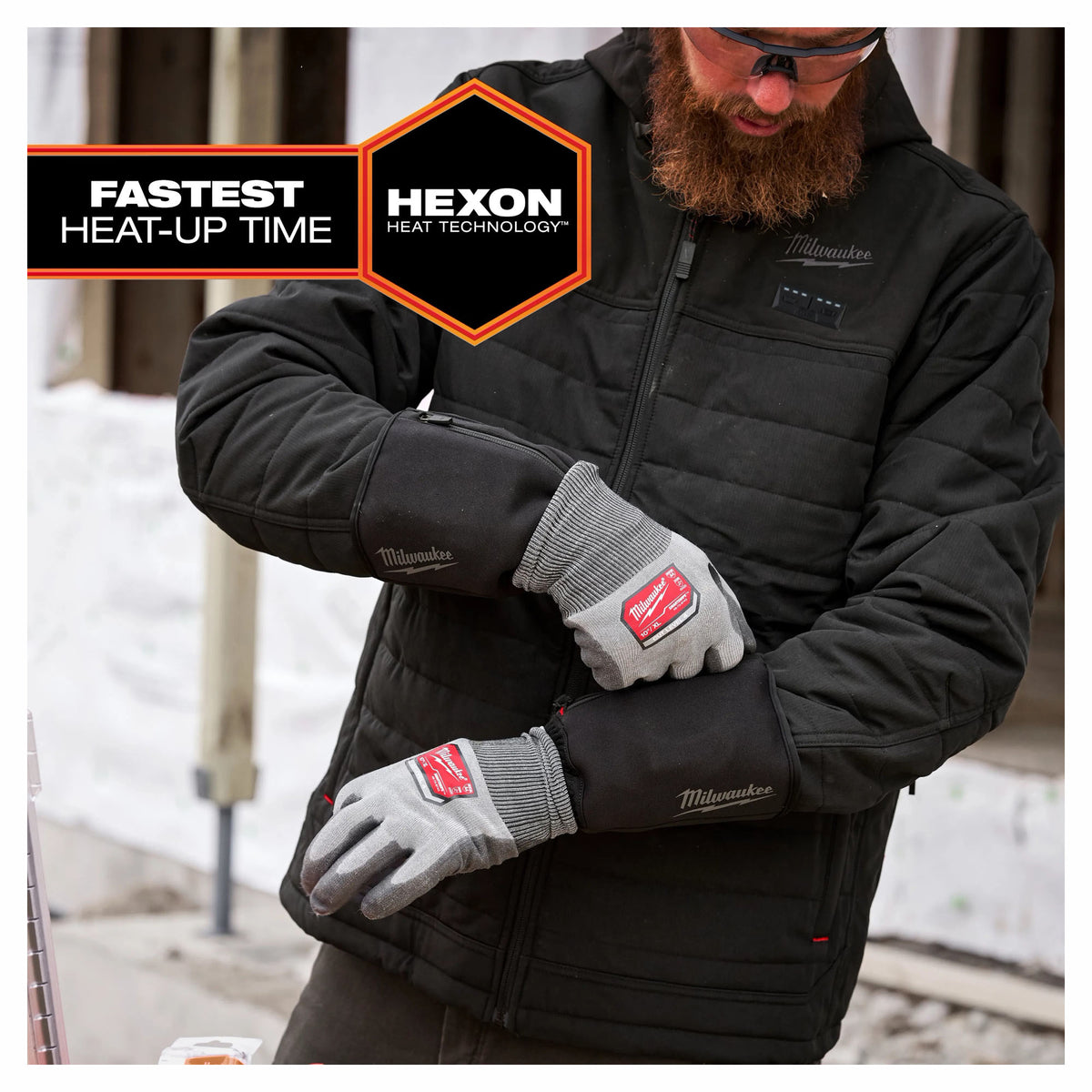 Doublures chauffantes pour gants de travail, moyen (noir)