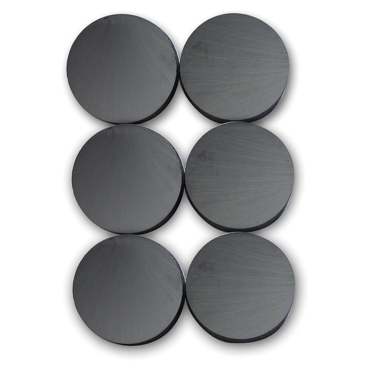 Aimant en forme de disque en céramique, 1" x 5/32" (6 pièces)