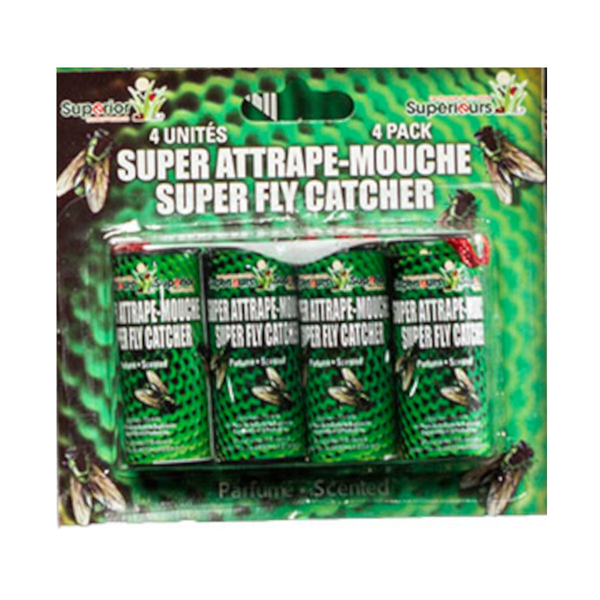 Piège adhésif super attrape-mouches, 4 unités