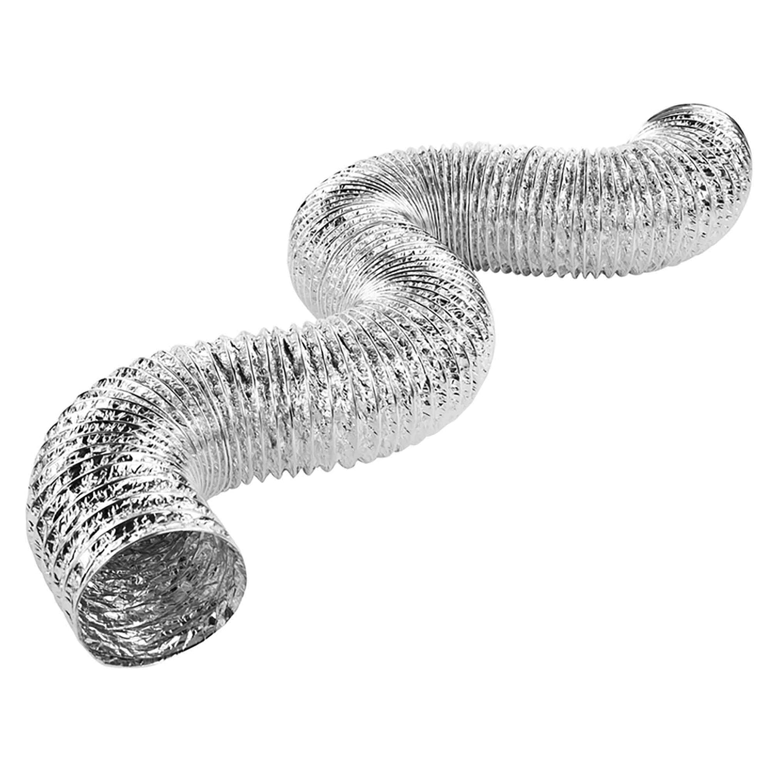 Conduit flexible en aluminium UL avec 2 brides à vis en métal, 4" x 8'